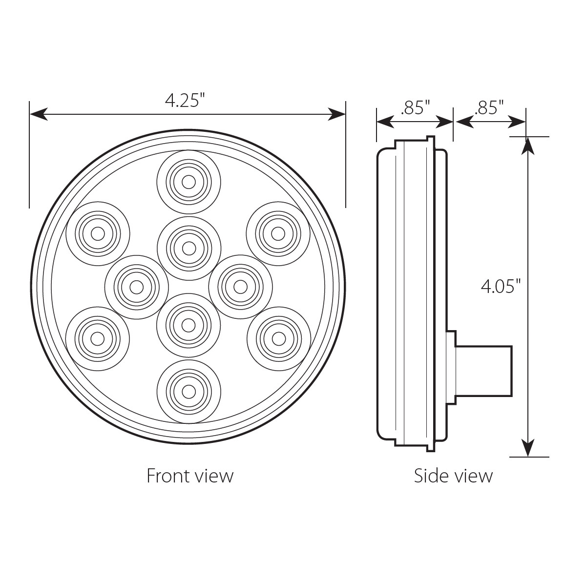 Mega 10 Plus Series 4" LED Light