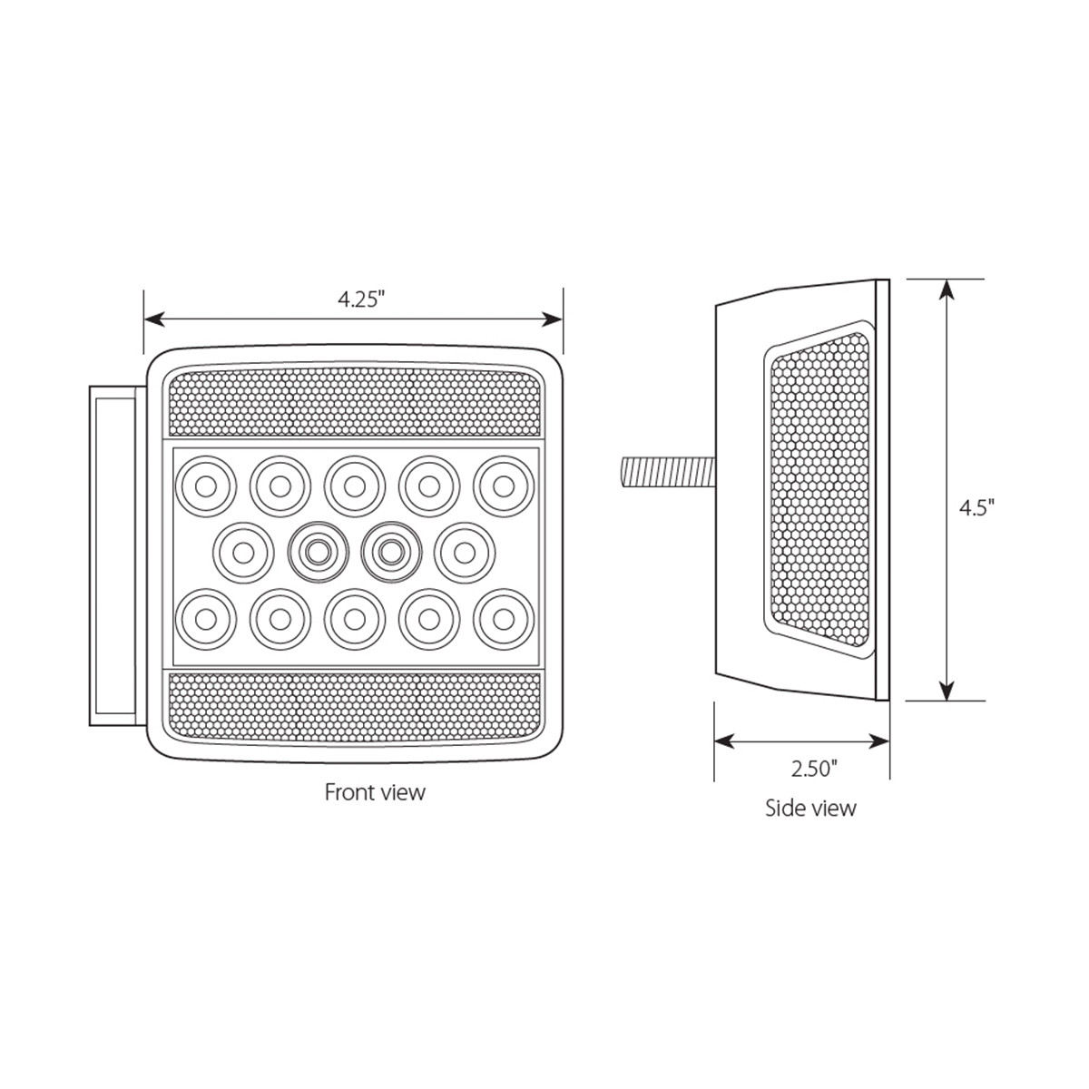 Fleet Series Universal Stud-Mount Under 80" Trailer LED Light