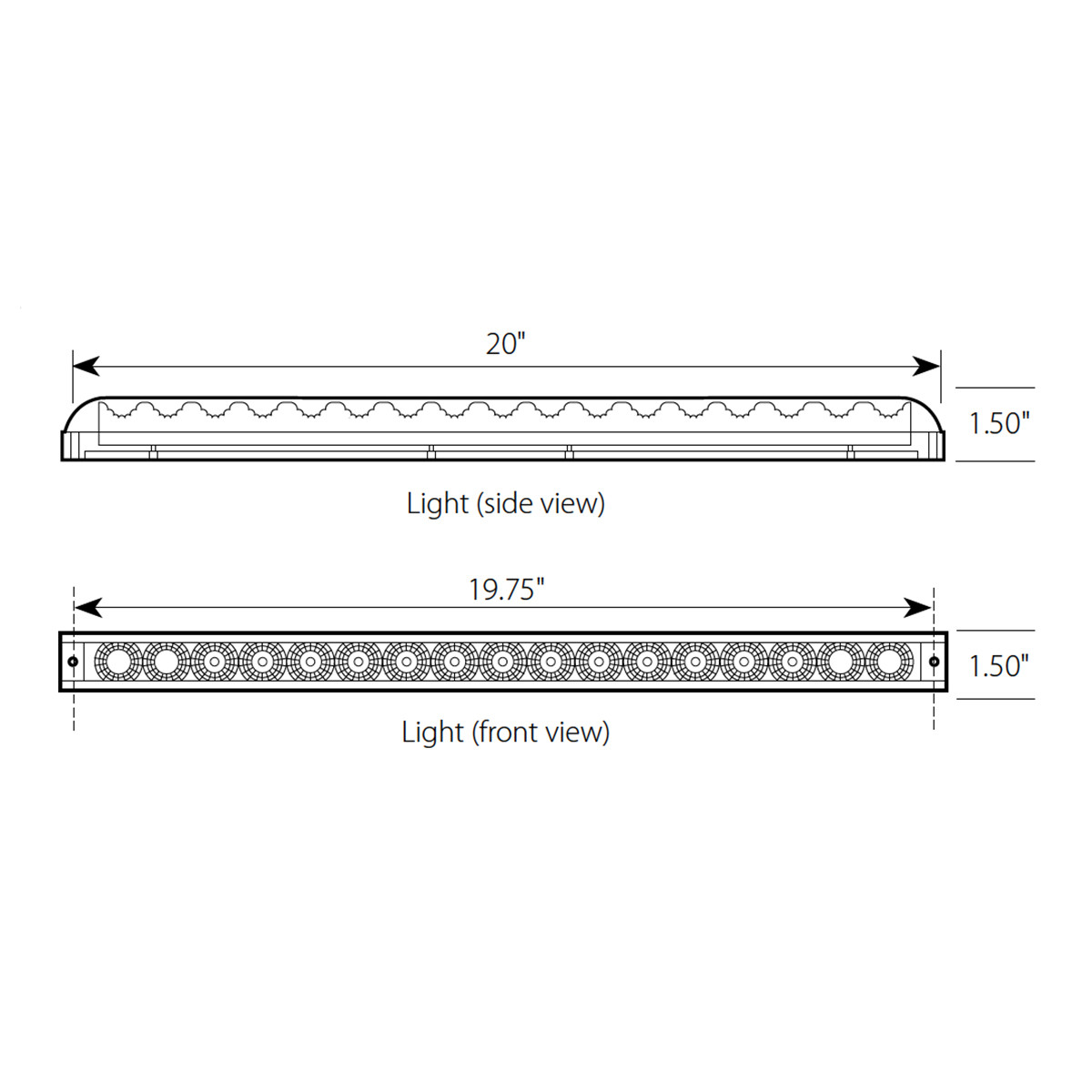 Spyder Series 20" LED Single Row Light Bar - Thumbnail 2