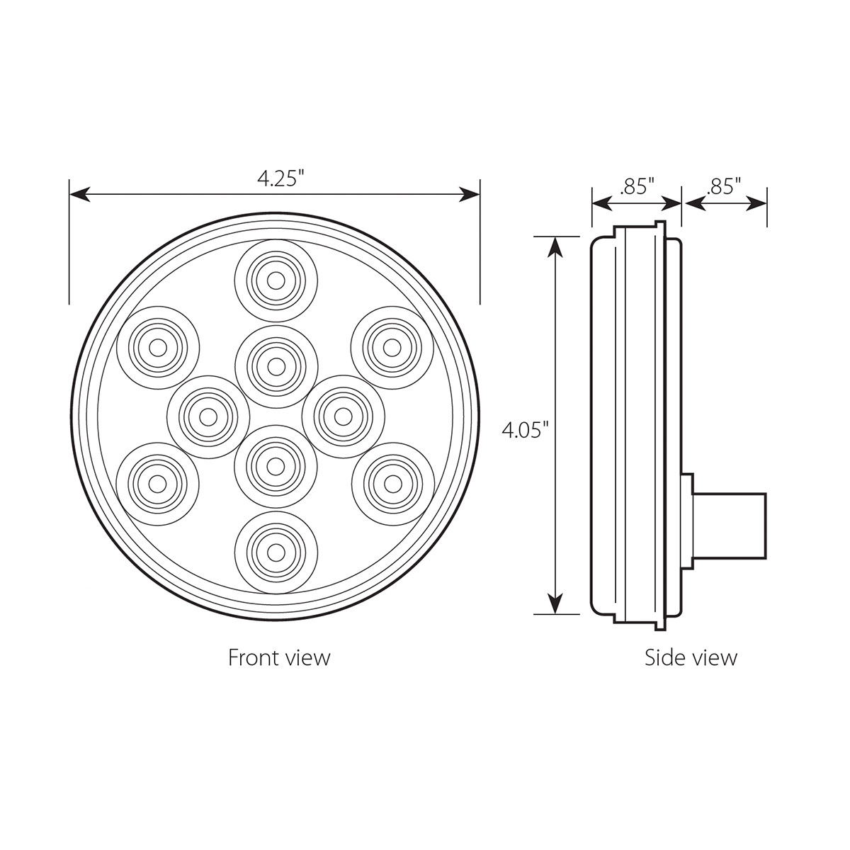 Mega 10 Series 4" LED Light