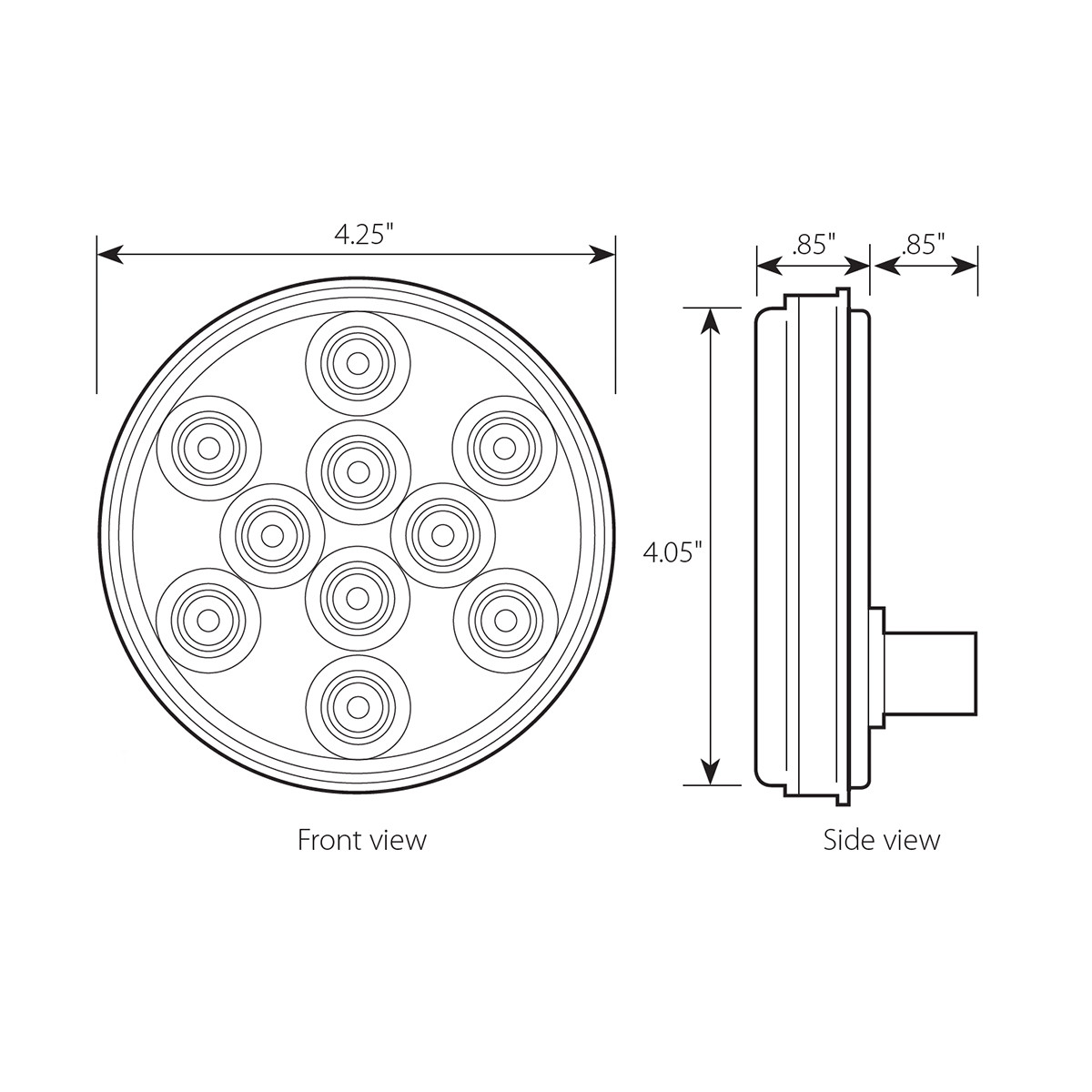 Mega 10 Series 4" LED Light