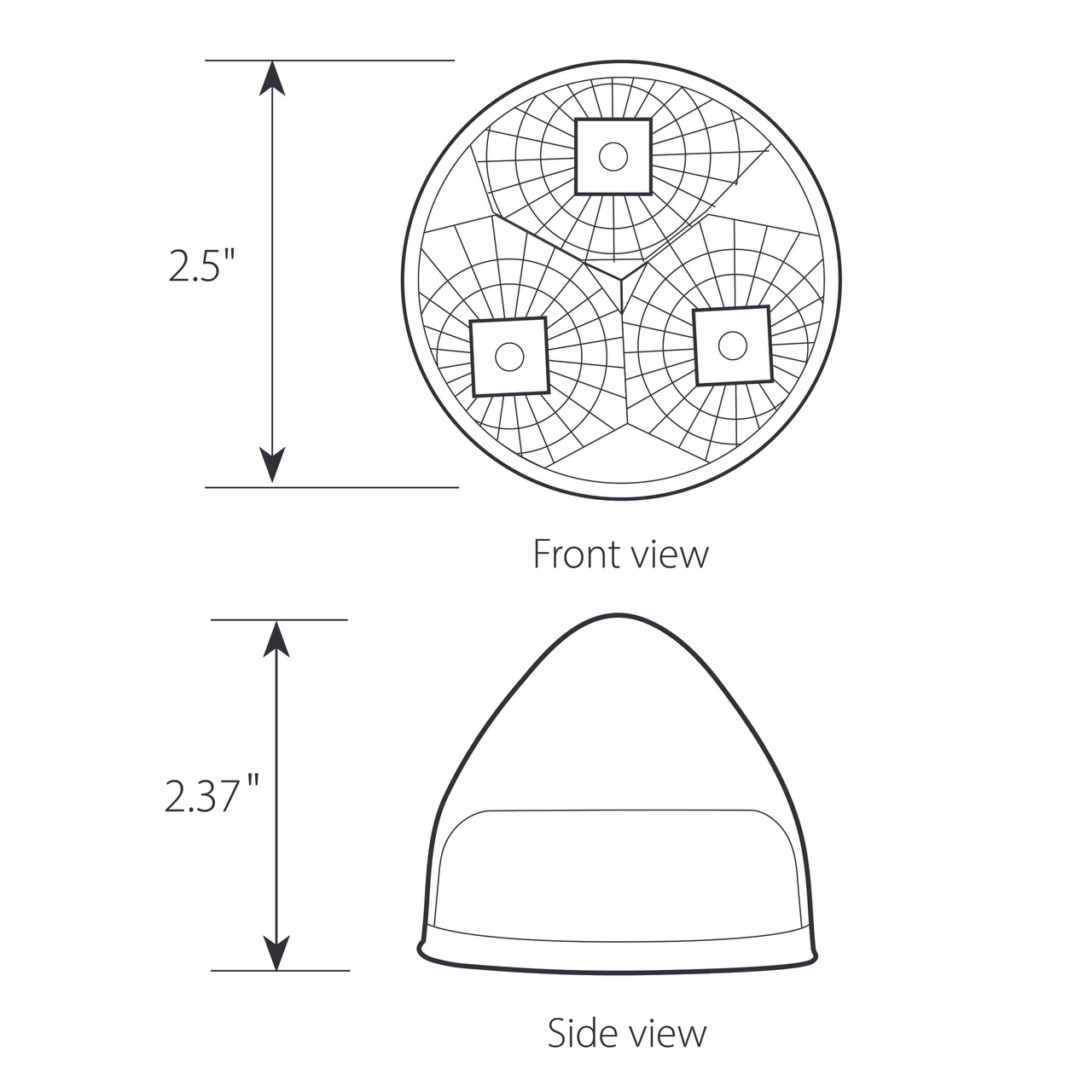 Spyder Series 2-1/2" Beehive LED Light