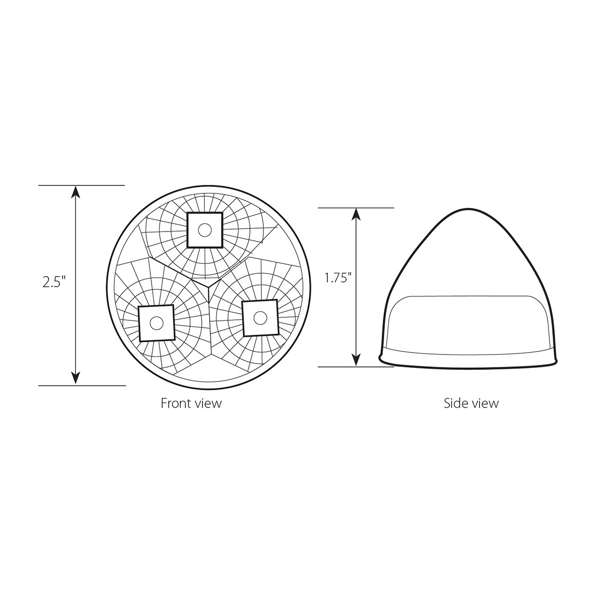 Spyder Series 2-1/2" Beehive LED Light