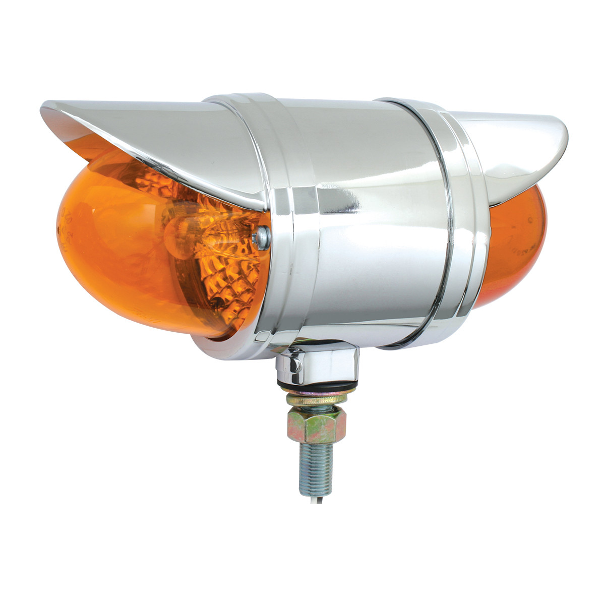 Spyder Series Double Face Chrome Die Cast Light with Cr. Plastic Bezel & Visor - Thumbnail 2