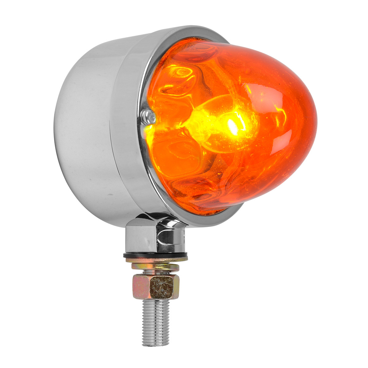 Single Face Chrome Die Cast Auxiliary Color Glass Lens Light - Thumbnail 2