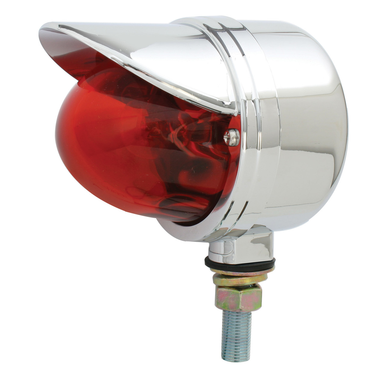 Single Face Chrome Die Cast Auxiliary Color Glass Lens Light