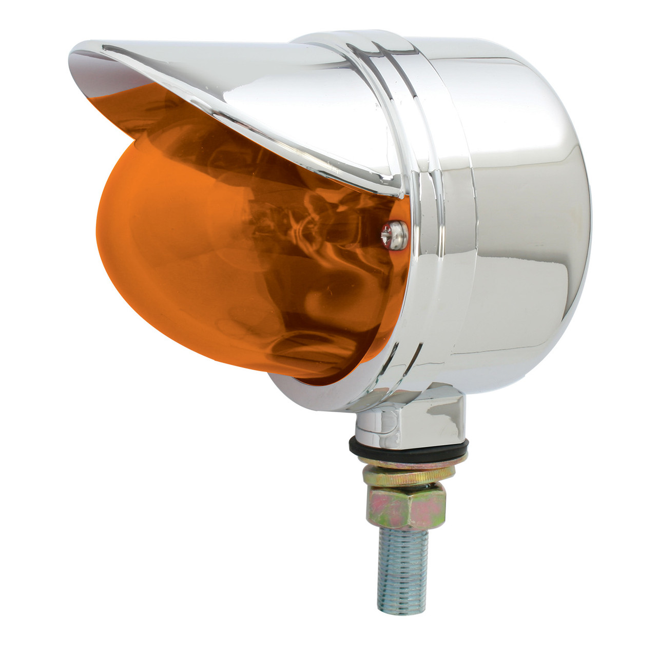 Single Face Chrome Die Cast Auxiliary Color Glass Lens Light