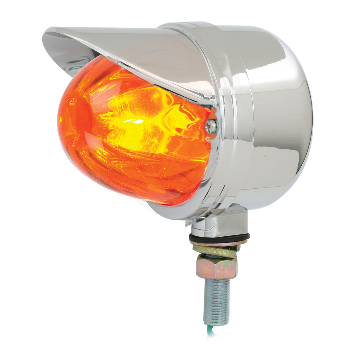 Single Face Chrome Auxiliary Watermelon Glass Lens Light