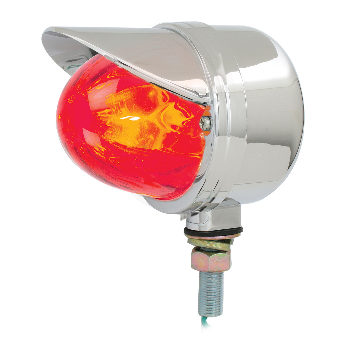 Single Face Chrome Auxiliary Watermelon Glass Lens Light