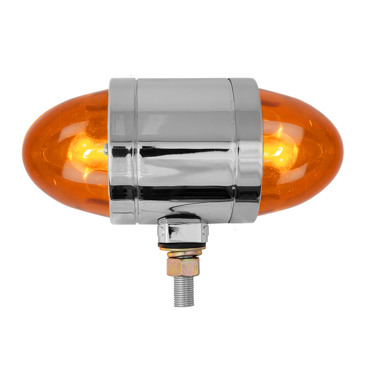 Double Face Chrome Die Cast Auxiliary Glass Lens Light