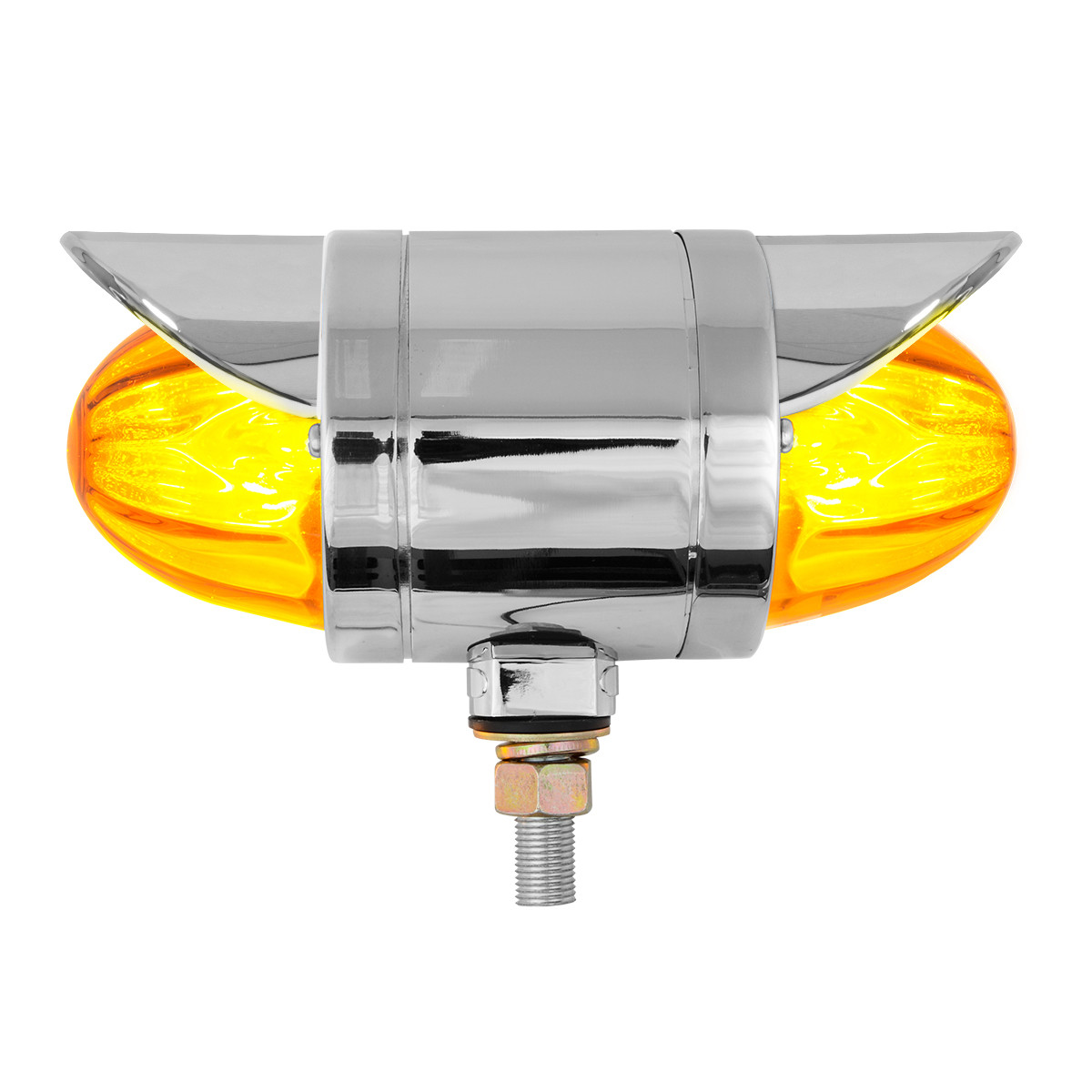 Double Face Chrome Auxiliary Watermelon Glass Lens Light