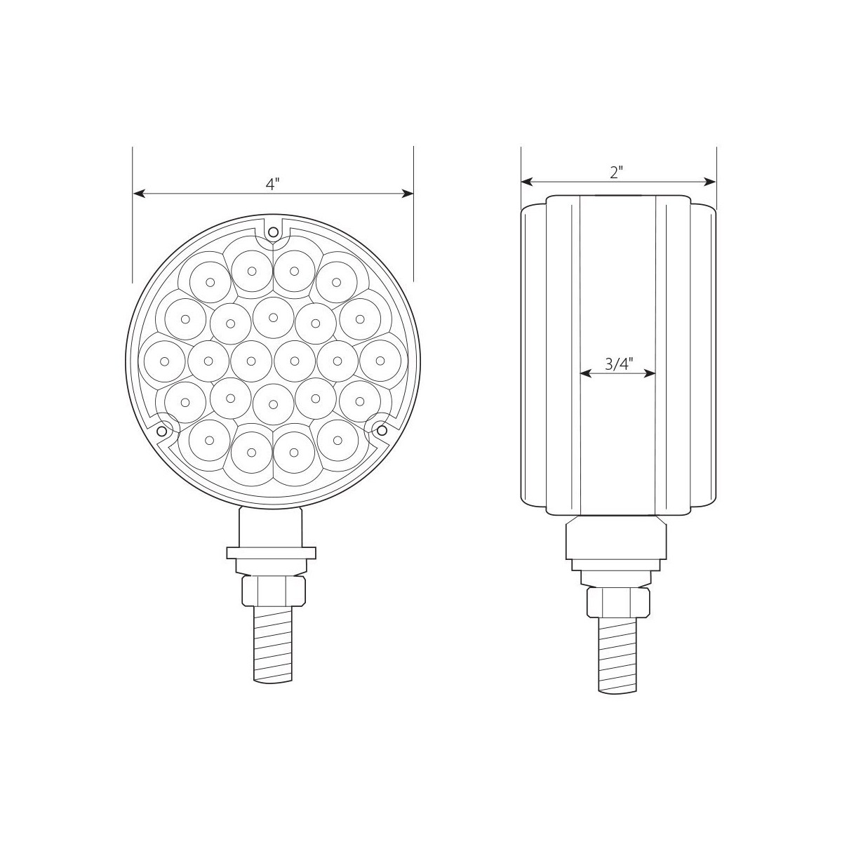 Pearl Series 4" Double Face LED Light