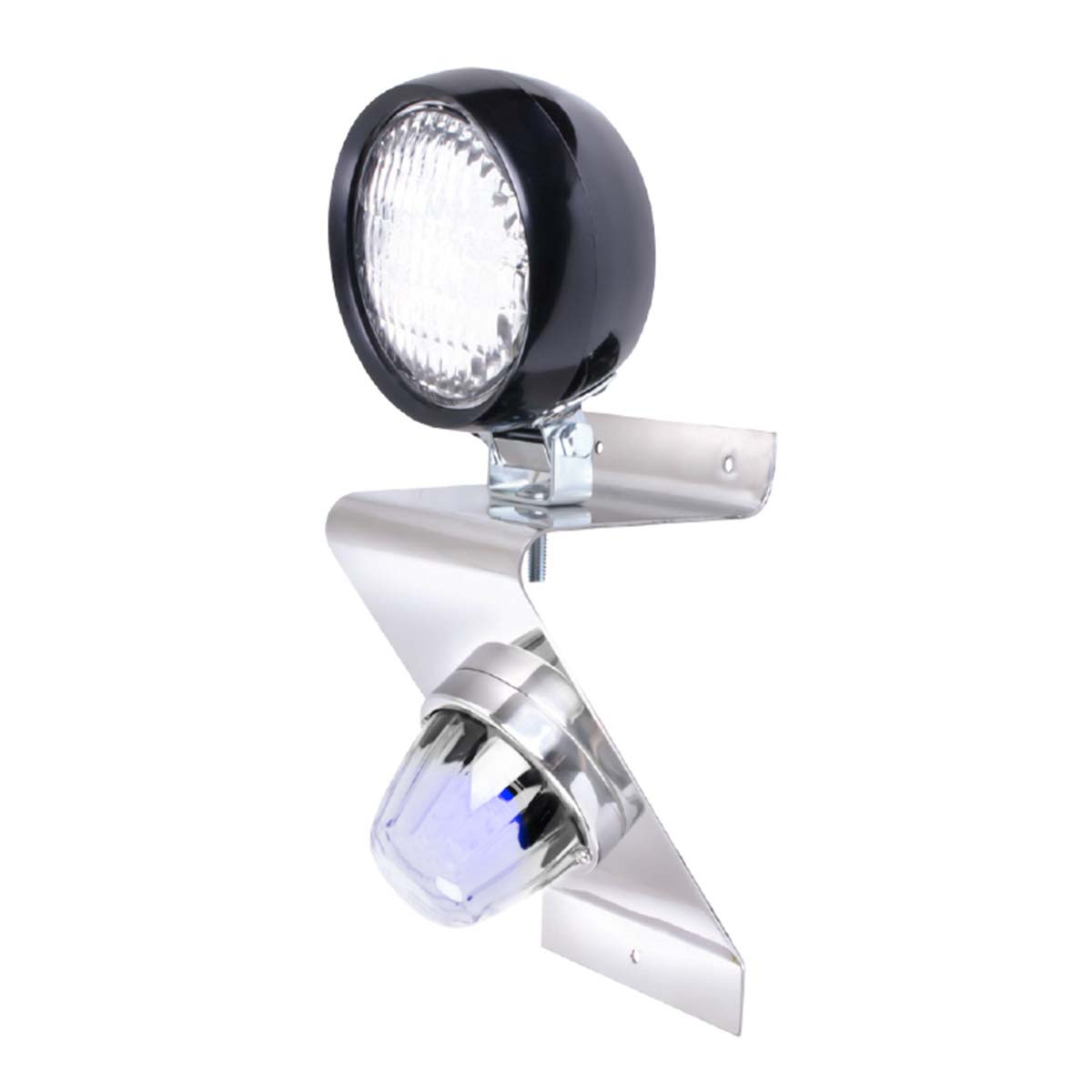 Large Stainless Steel Z Shape Bracket Light Kit w/ 2 Lights