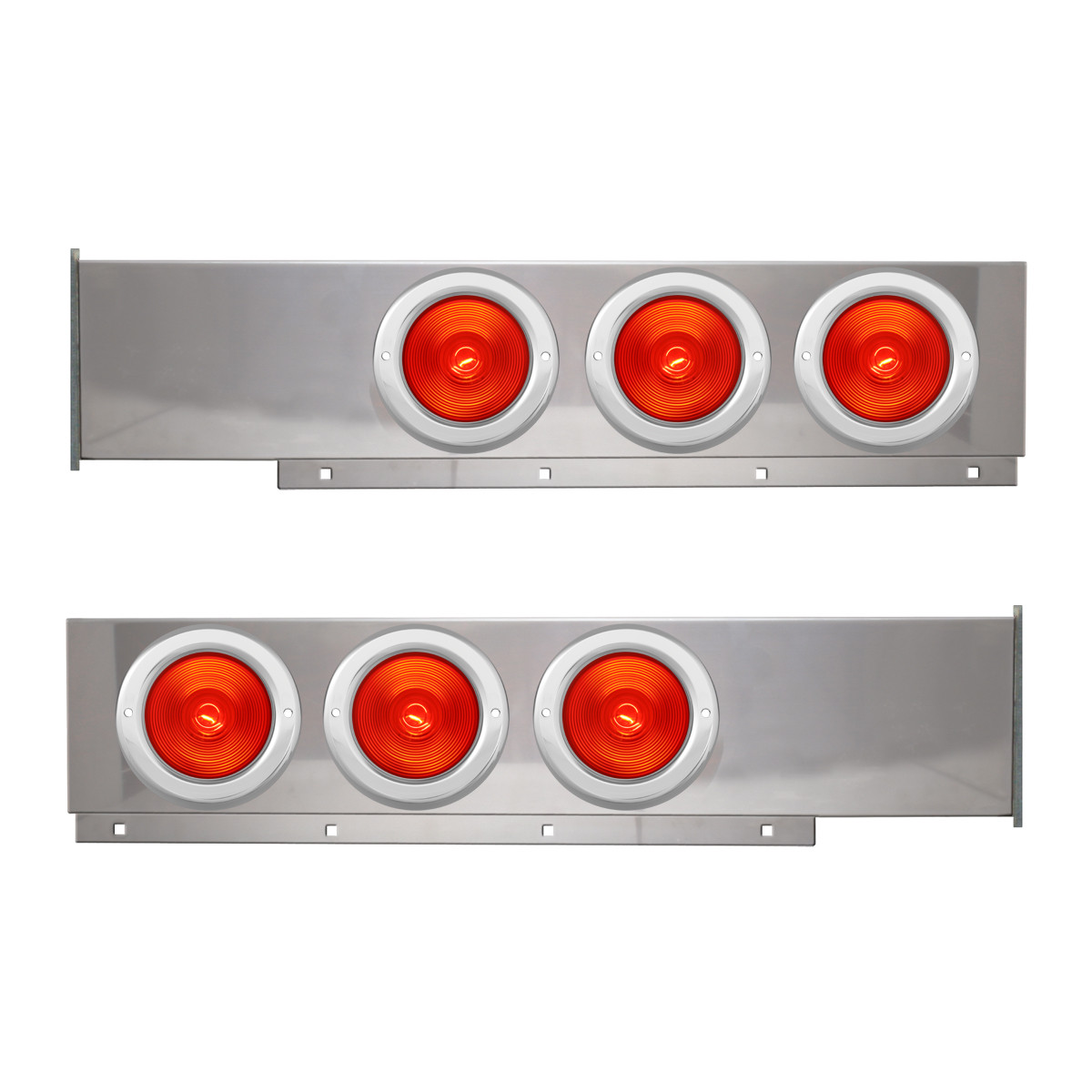 2-Pc Chrome Plated Steel Light Bar