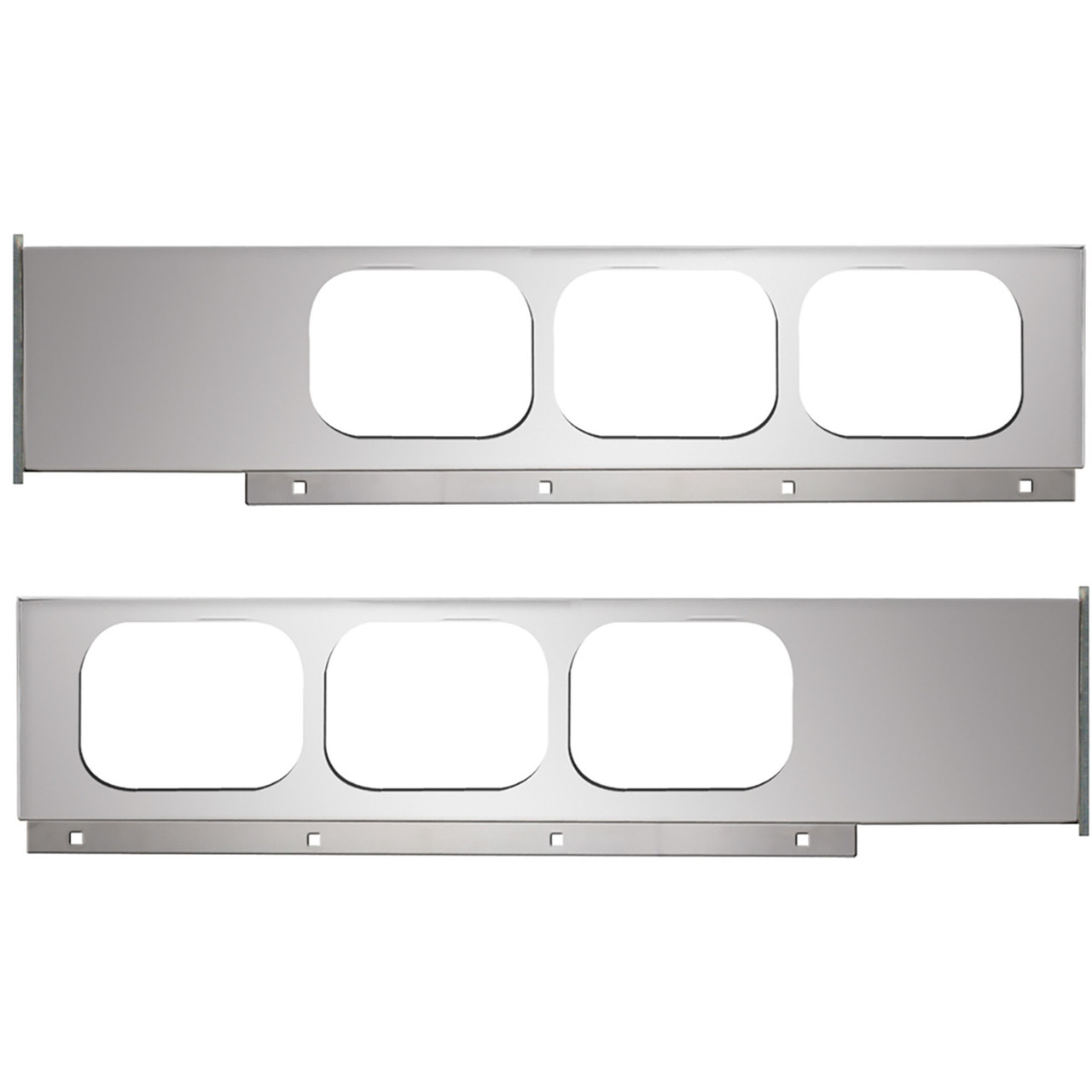 2-Pc Chrome Plated Steel Light Bar