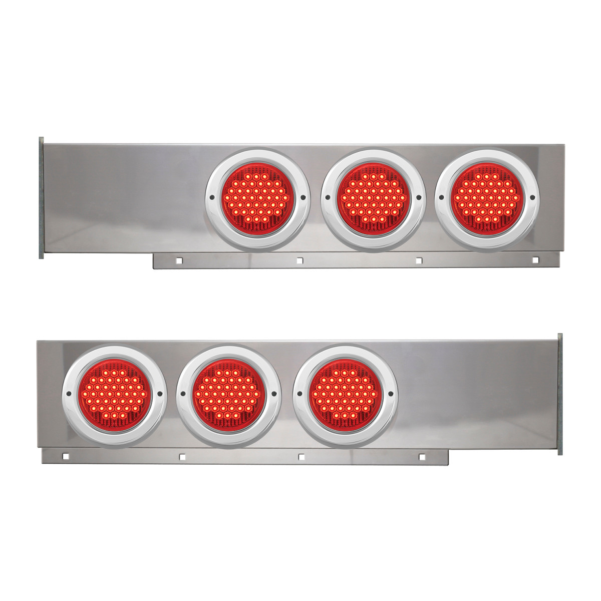 2-Pc Chrome Plated Steel Light Bar