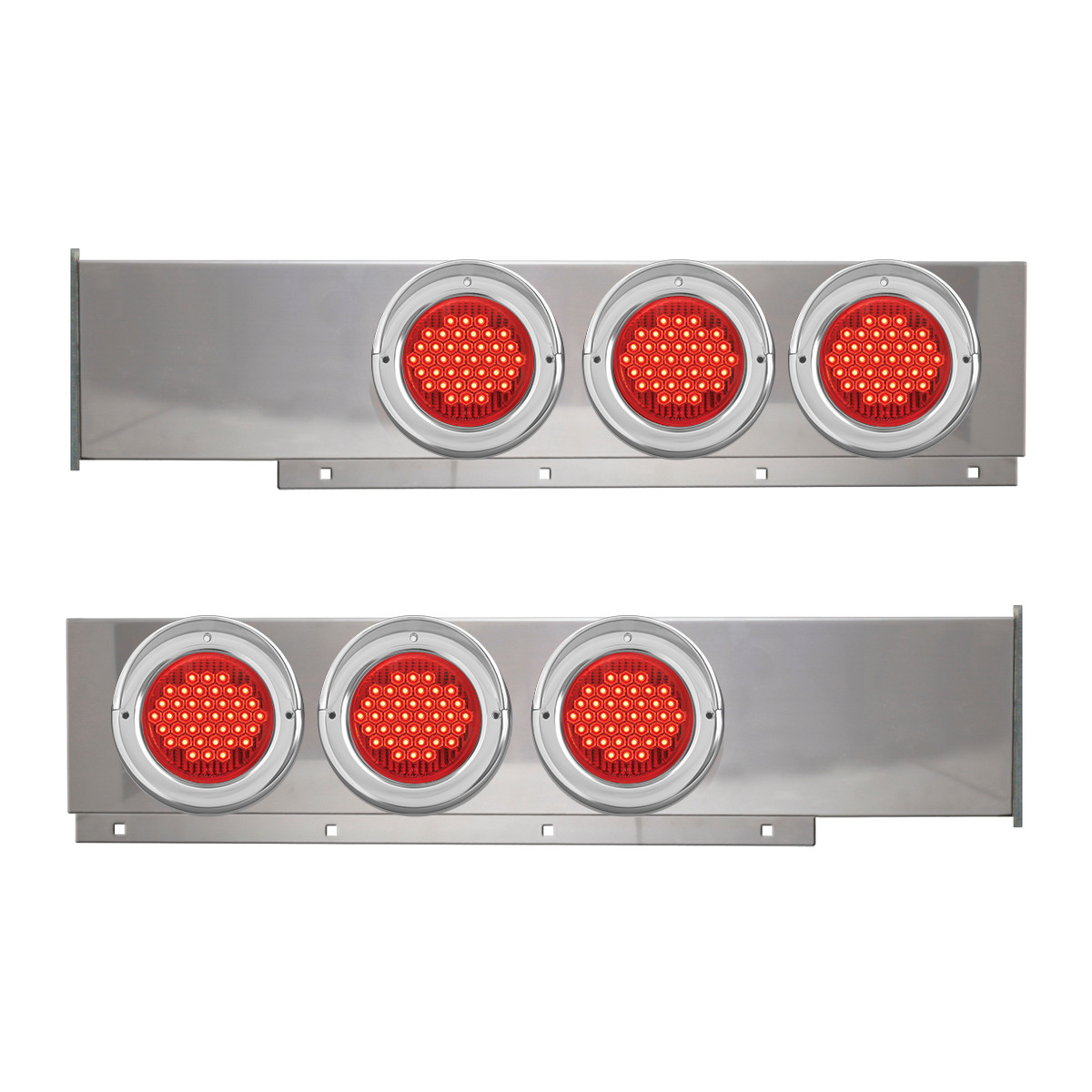 2-Pc Chrome Plated Steel Light Bar