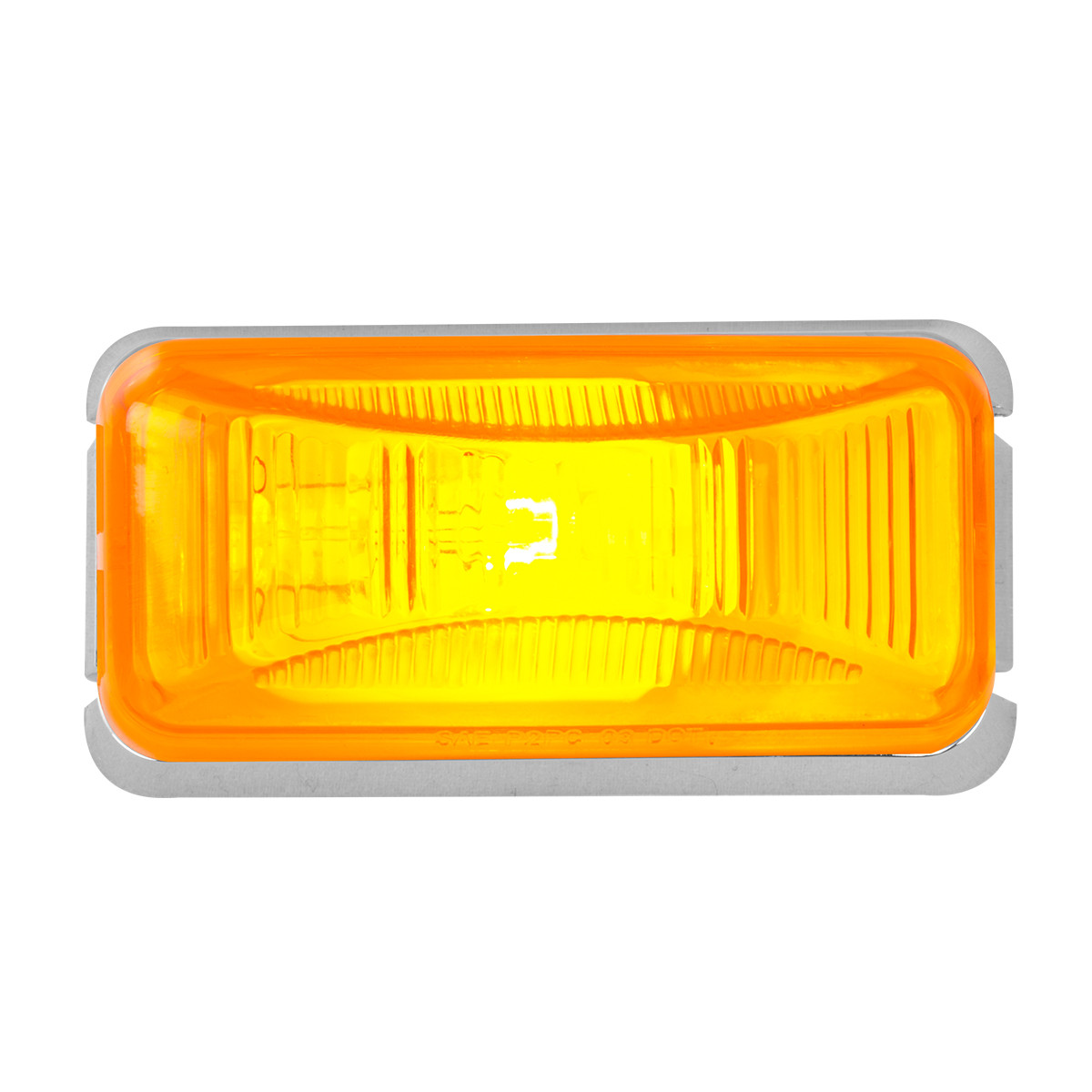 Small Rectangular Single Bulb Sealed Light w/ Chrome Base