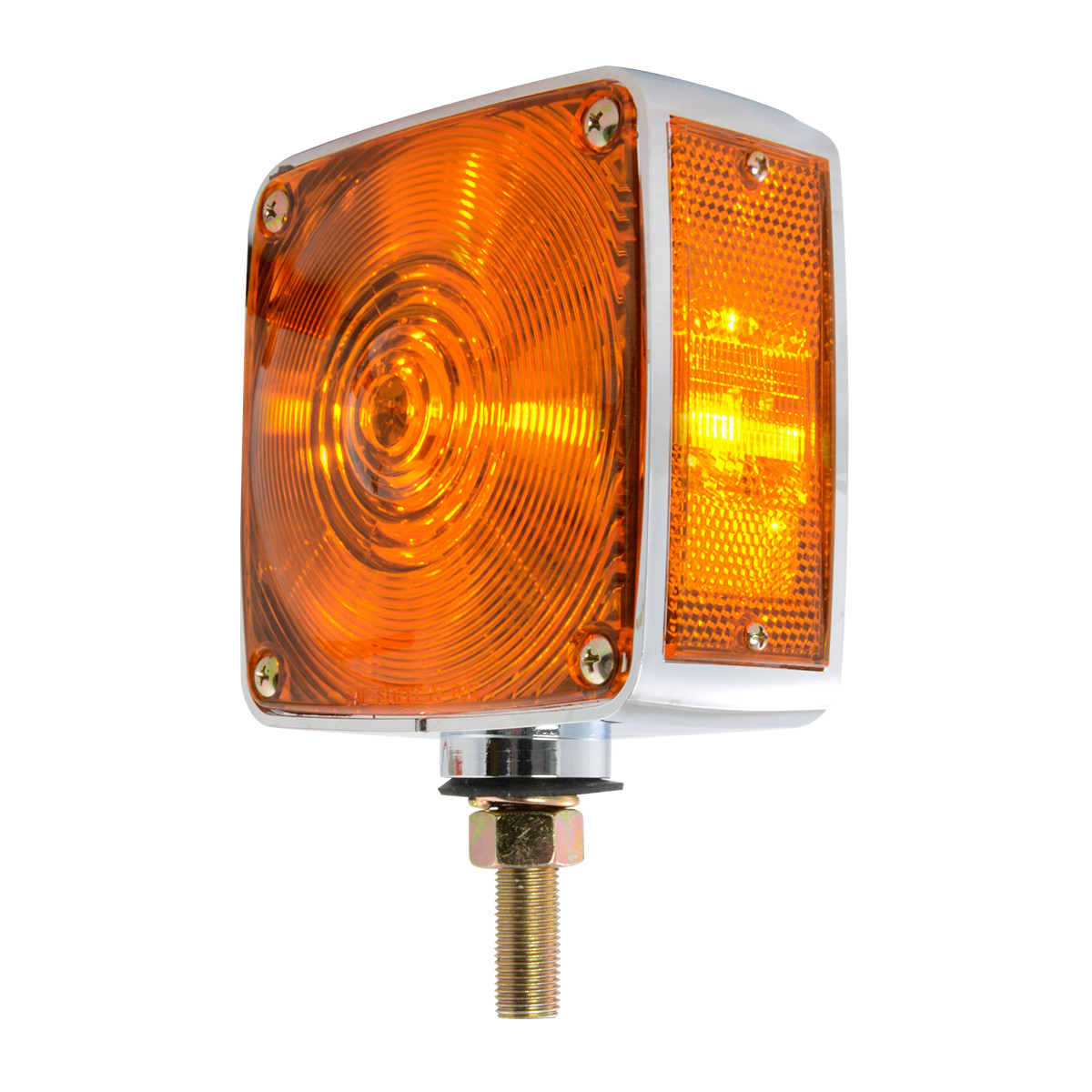 Square Double Face Pedestal Light w/ Side Marker