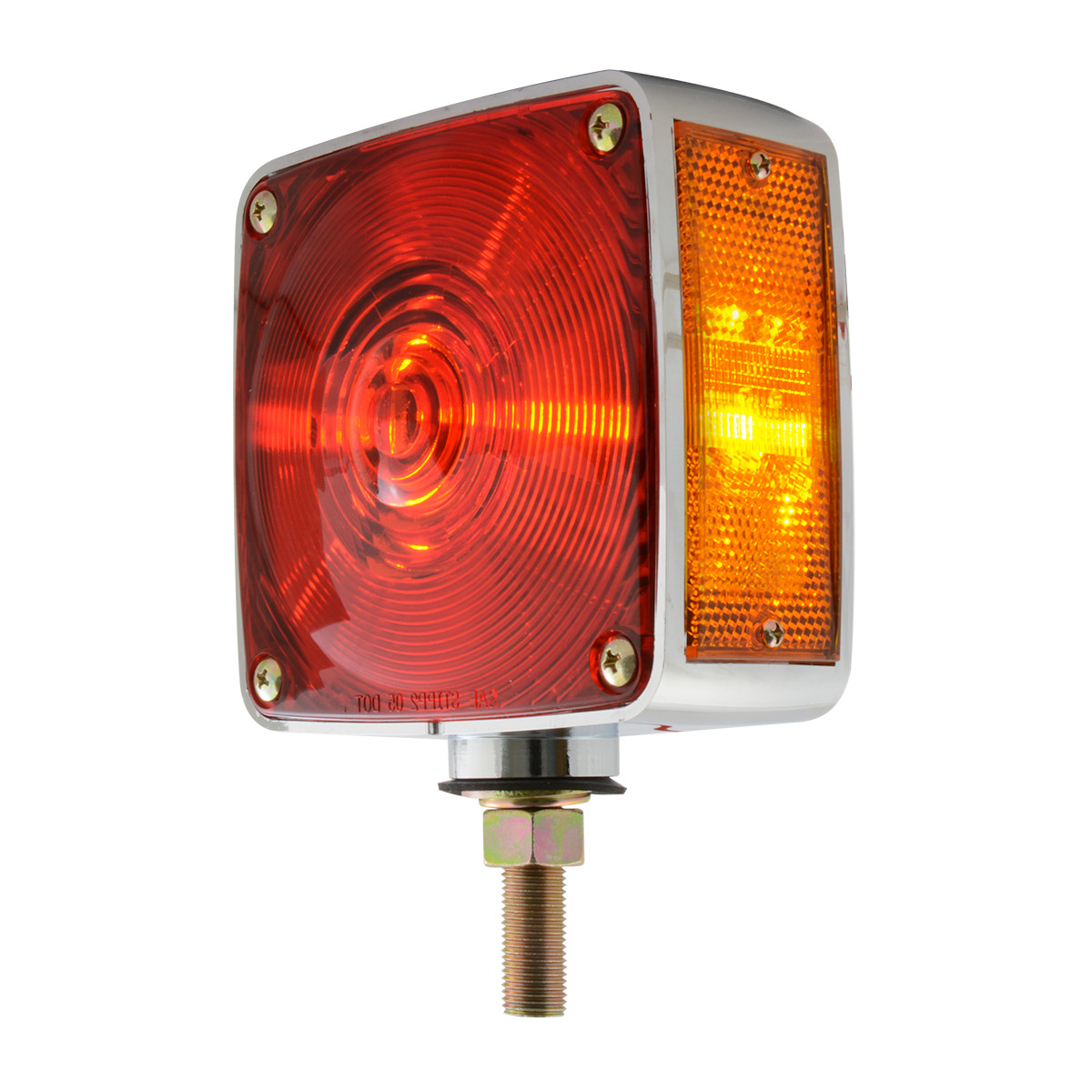 Square Double Face Pedestal Light w/ Side Marker - Thumbnail 2