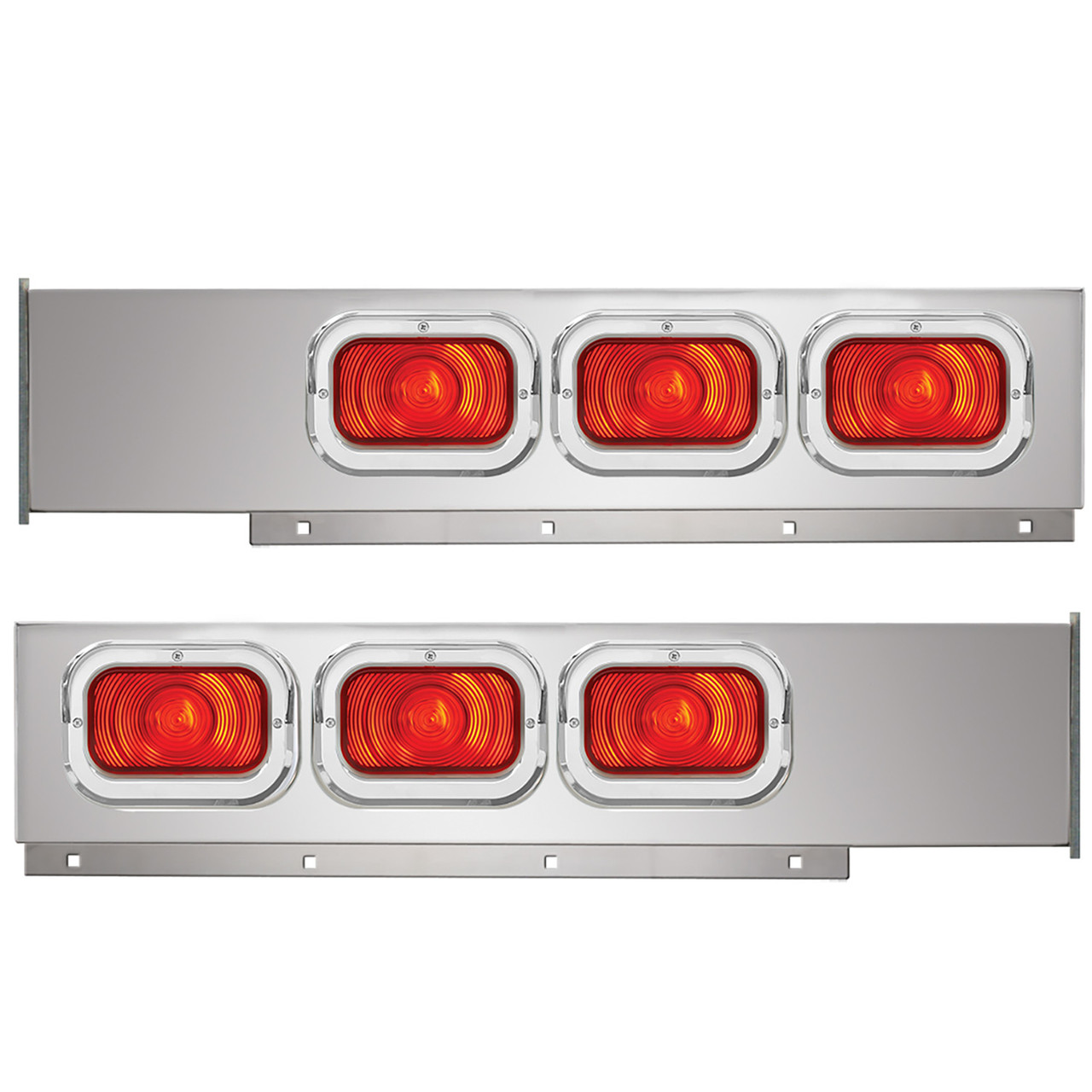 2-Pc Chrome Plated Steel Light Bar