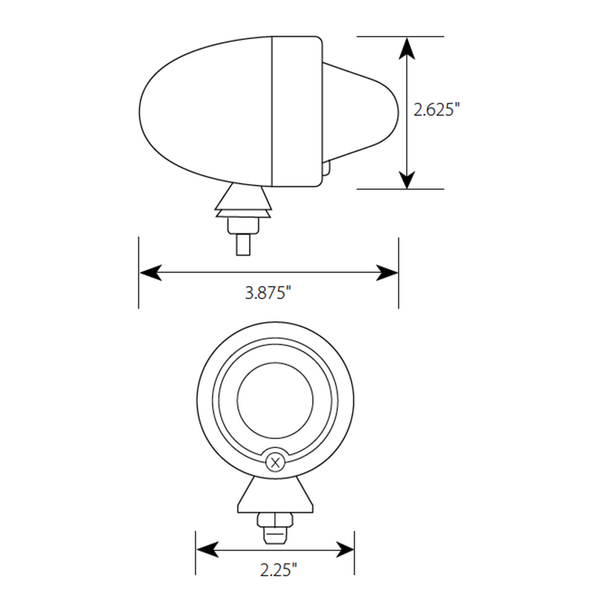Bullet Shape Light with Glass Lens