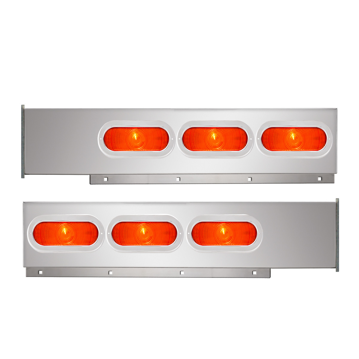 2-Pc Chrome Plated Steel Light Bar - Thumbnail 2