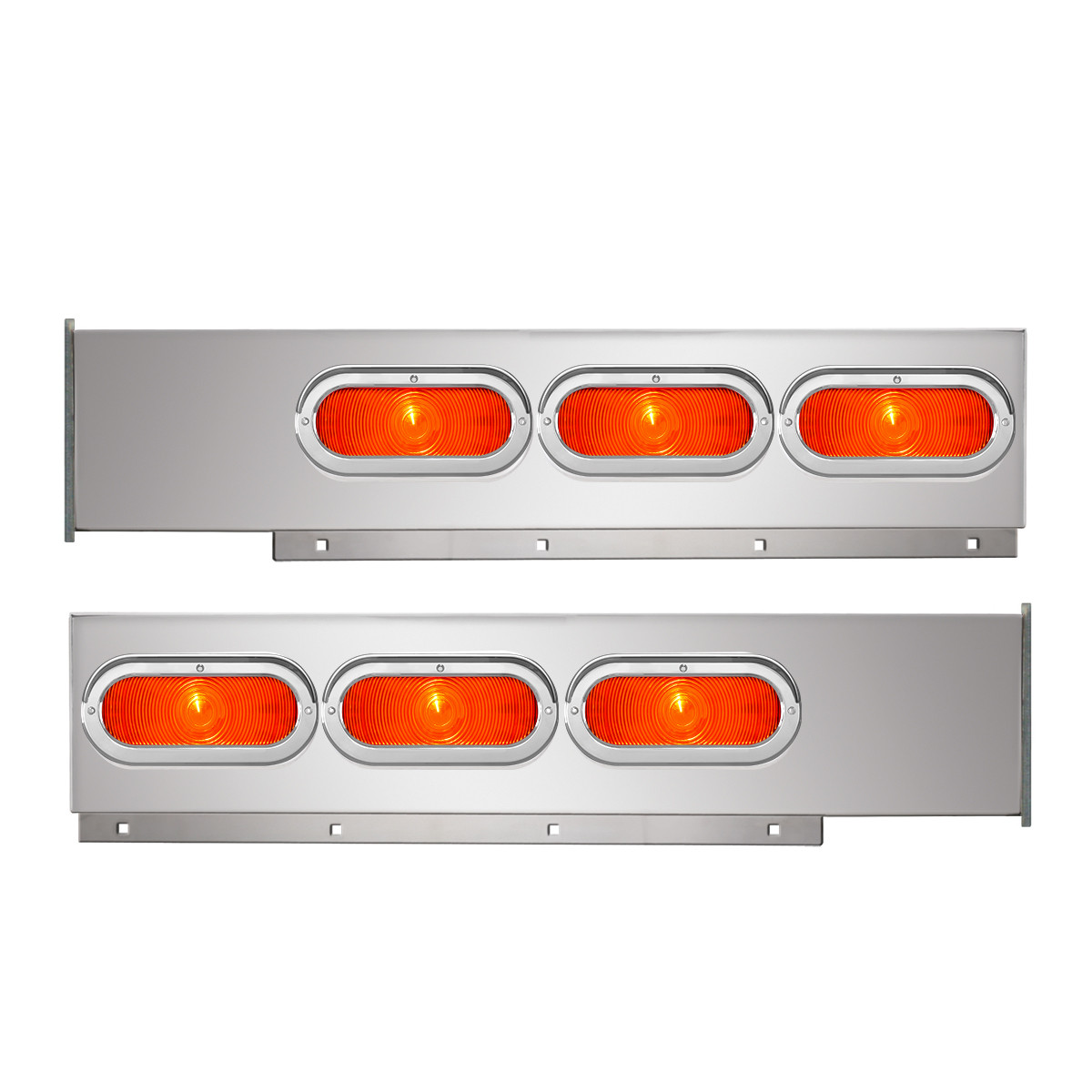 2-Pc Chrome Plated Steel Light Bar - Thumbnail 2