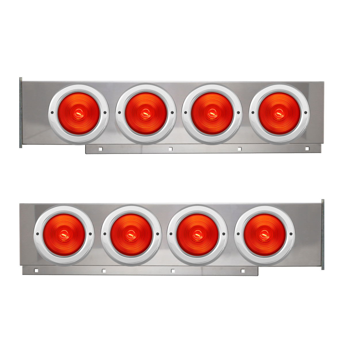 2-Pc Chrome Plated Steel Light Bar