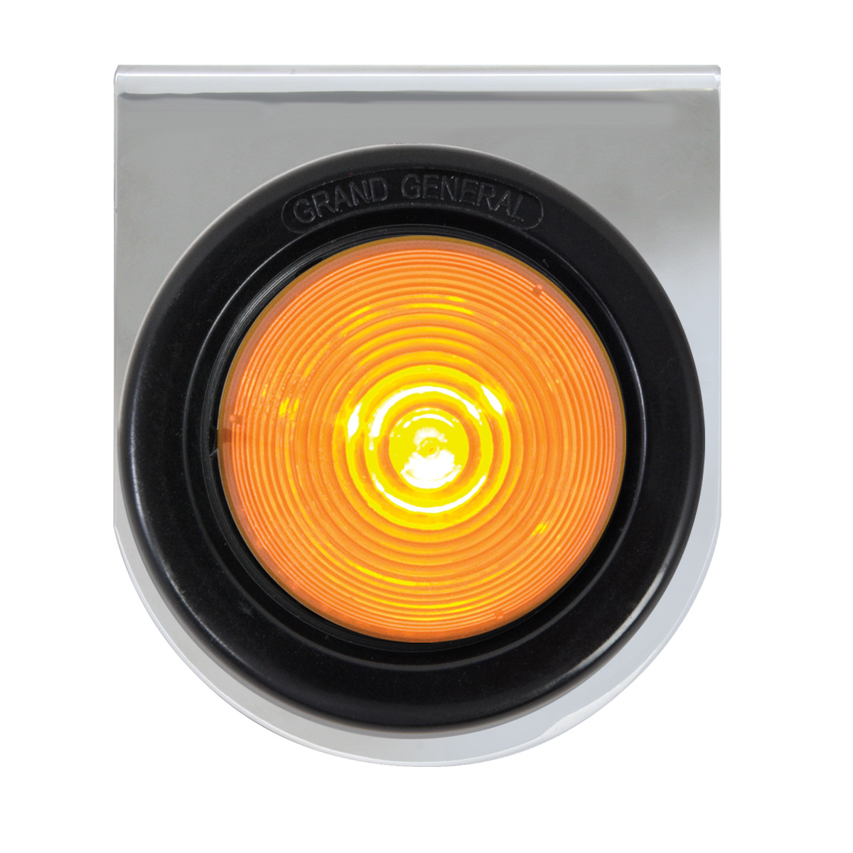 Chrome Steel L Bracket w/ Single 2" Round Light