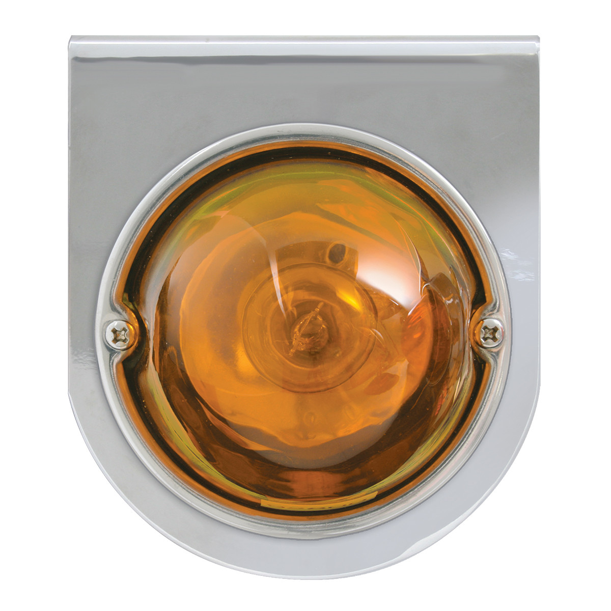 Stainless Steel L Bracket w/ Single 3-1/2" Round Light, Single Function