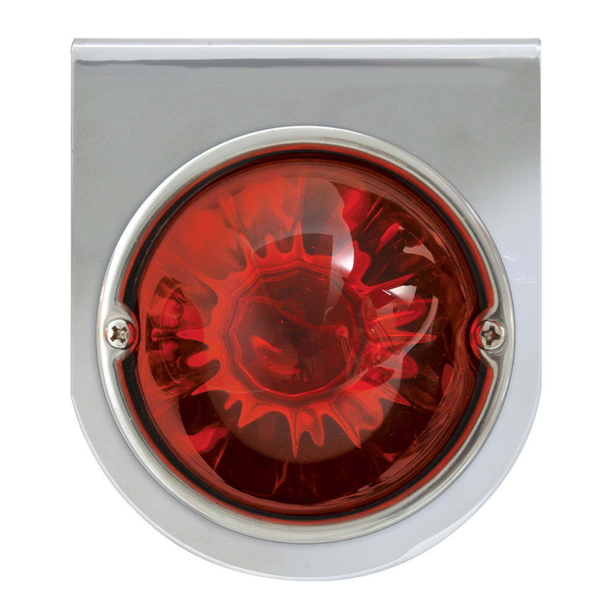 Stainless Steel L Bracket w/ Single 3-1/2" Round Light, Single Function