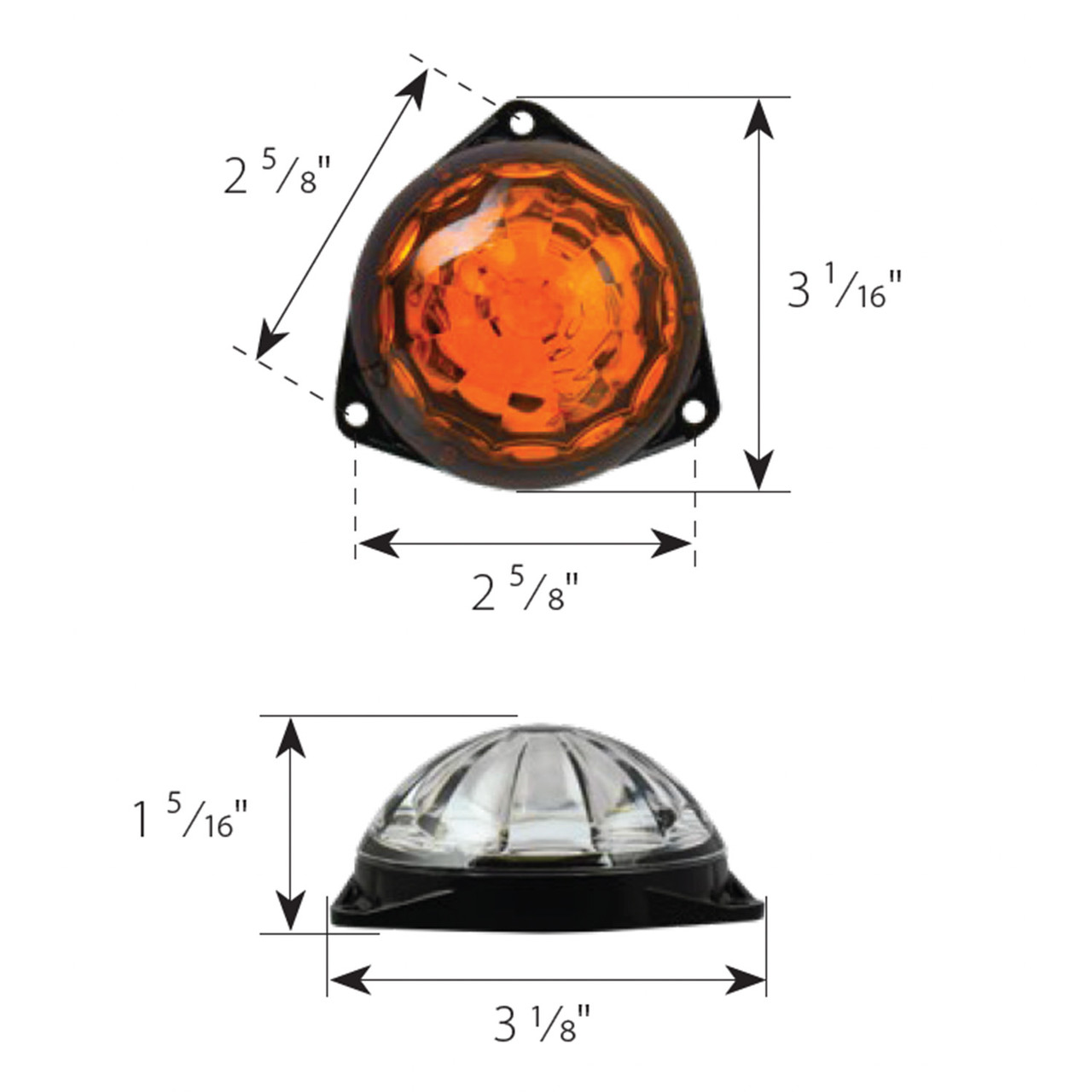 Mini Super Star Watermelon Surface Mount LED Sealed  Light