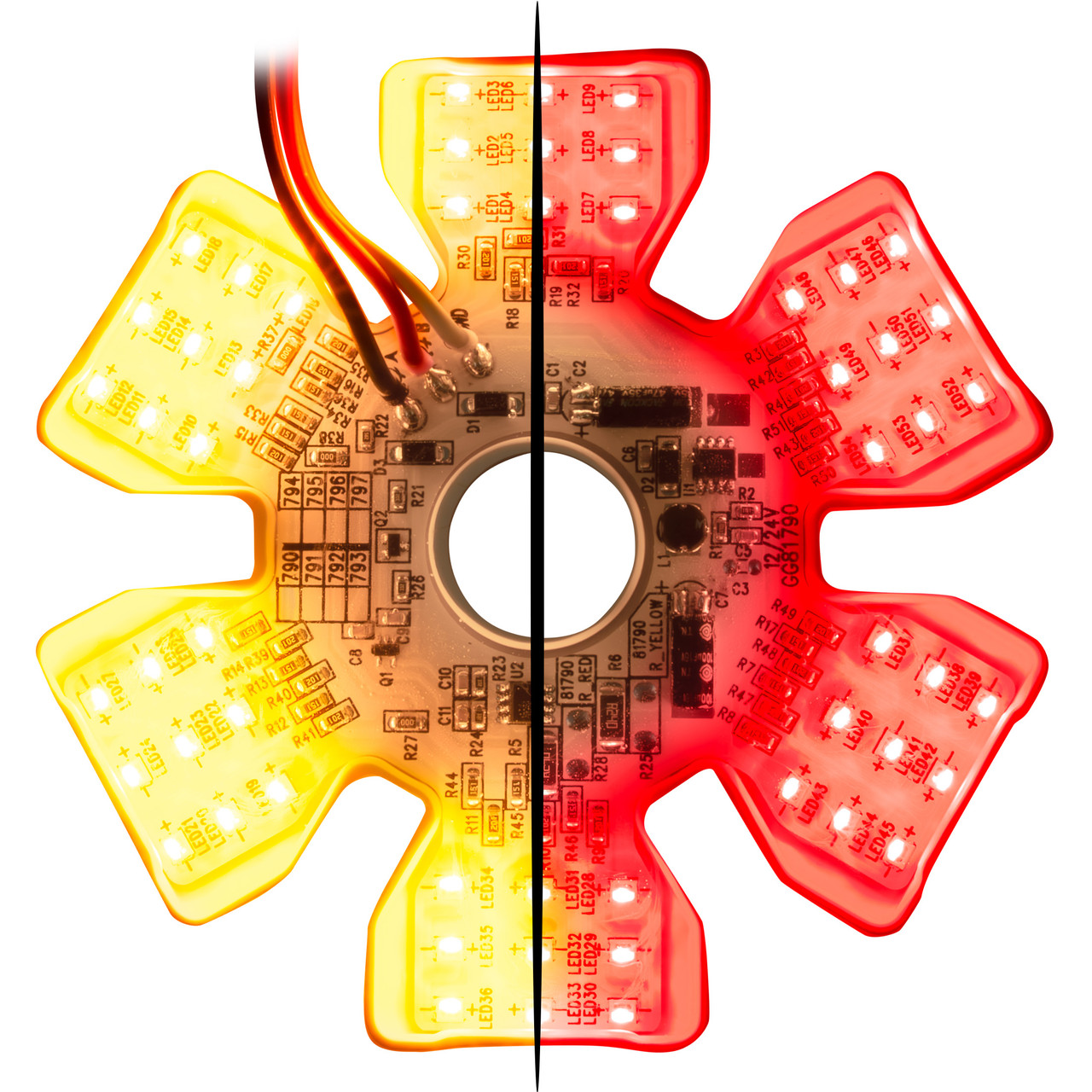 Ultra Thin Hex Air Cleaner Dual Color LED Light - Thumbnail 2