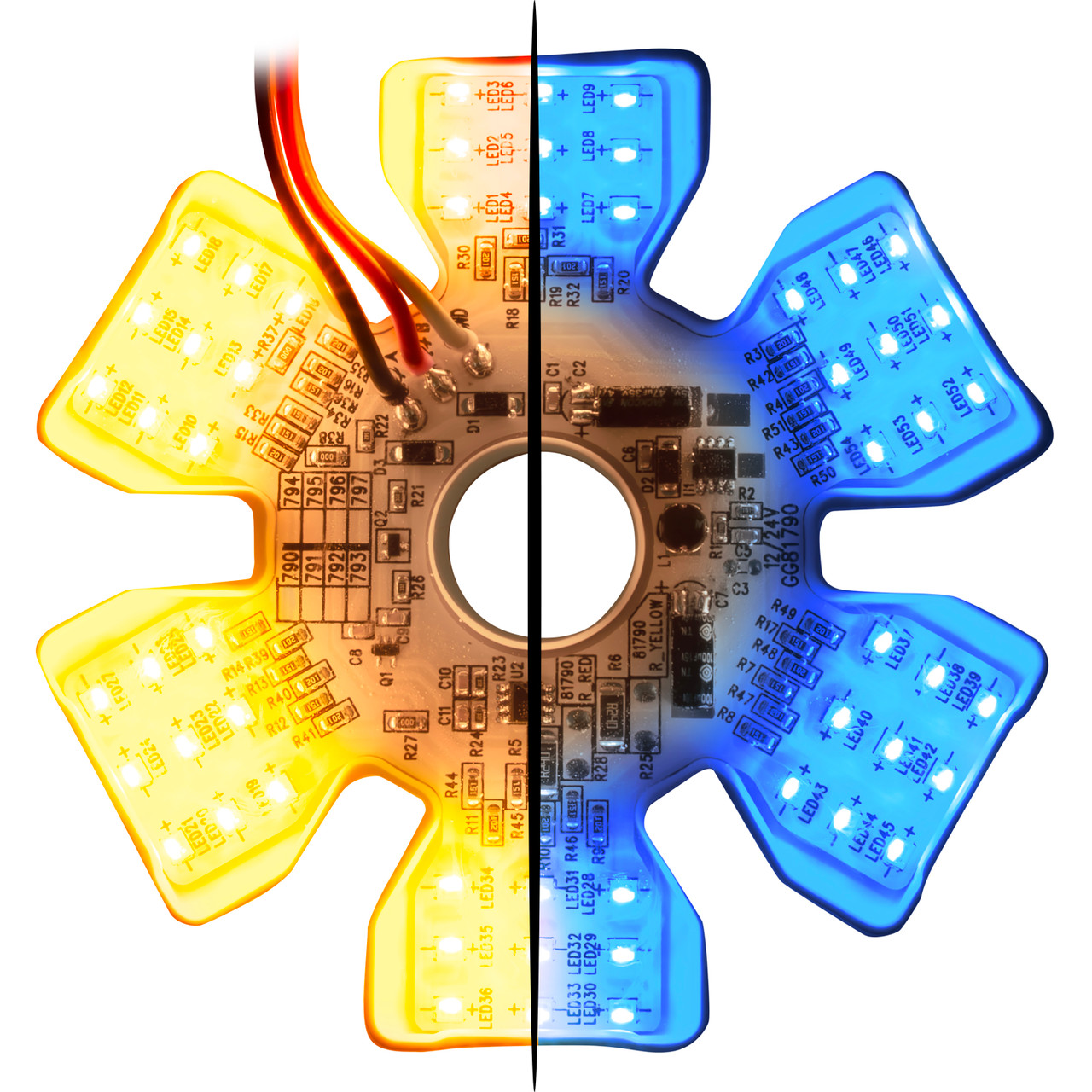 Ultra Thin Hex Air Cleaner Dual Color LED Light - Thumbnail 2