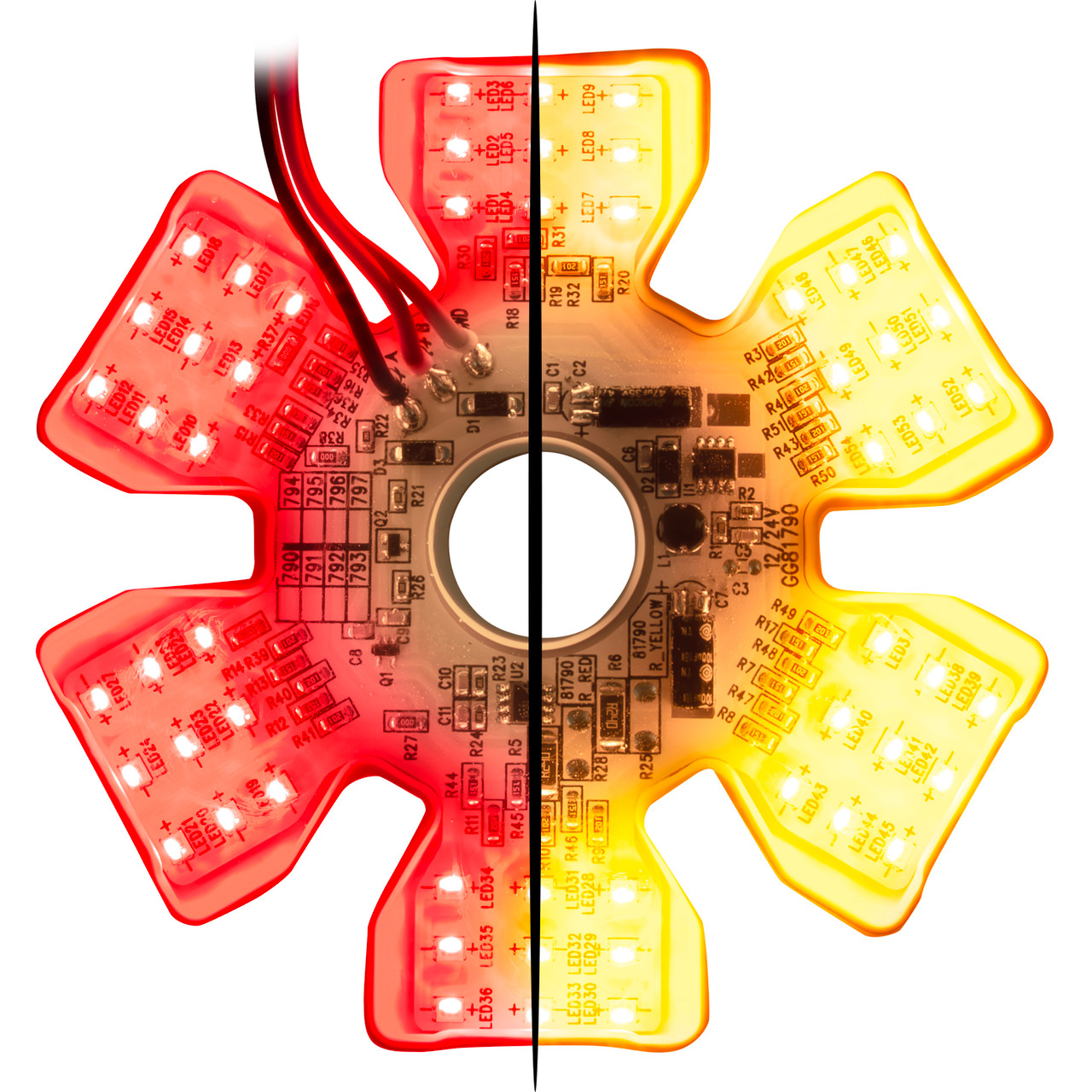 Ultra Thin Hex Air Cleaner Dual Color LED Light - Thumbnail 2