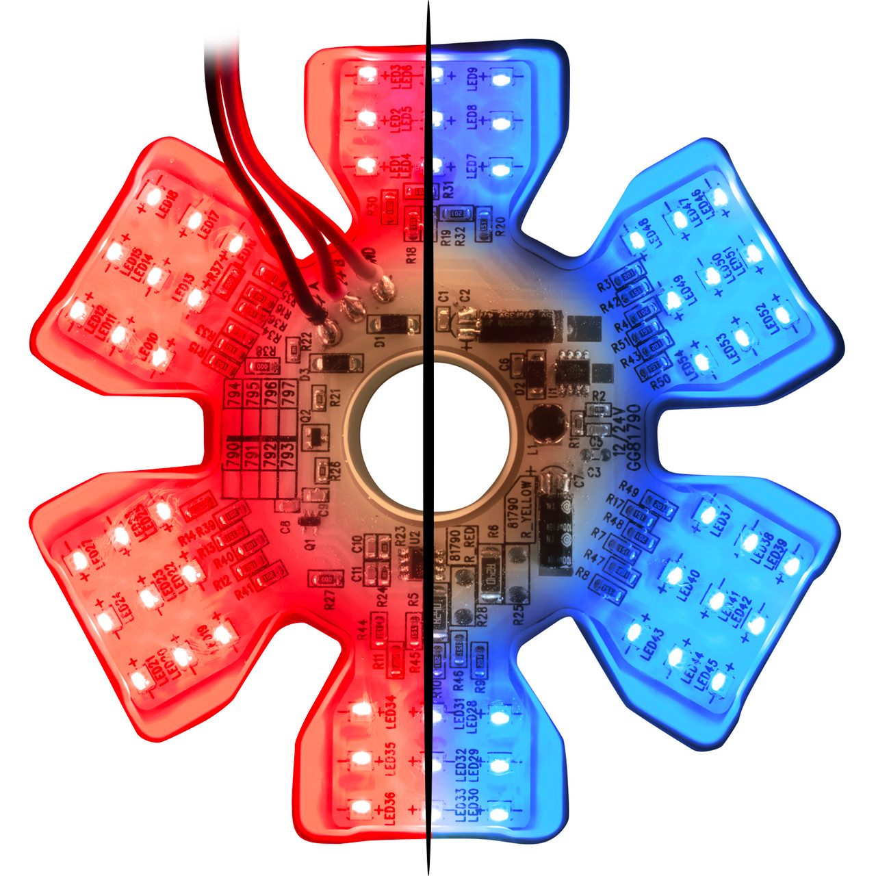 Ultra Thin Hex Air Cleaner Dual Color LED Light - Thumbnail 2