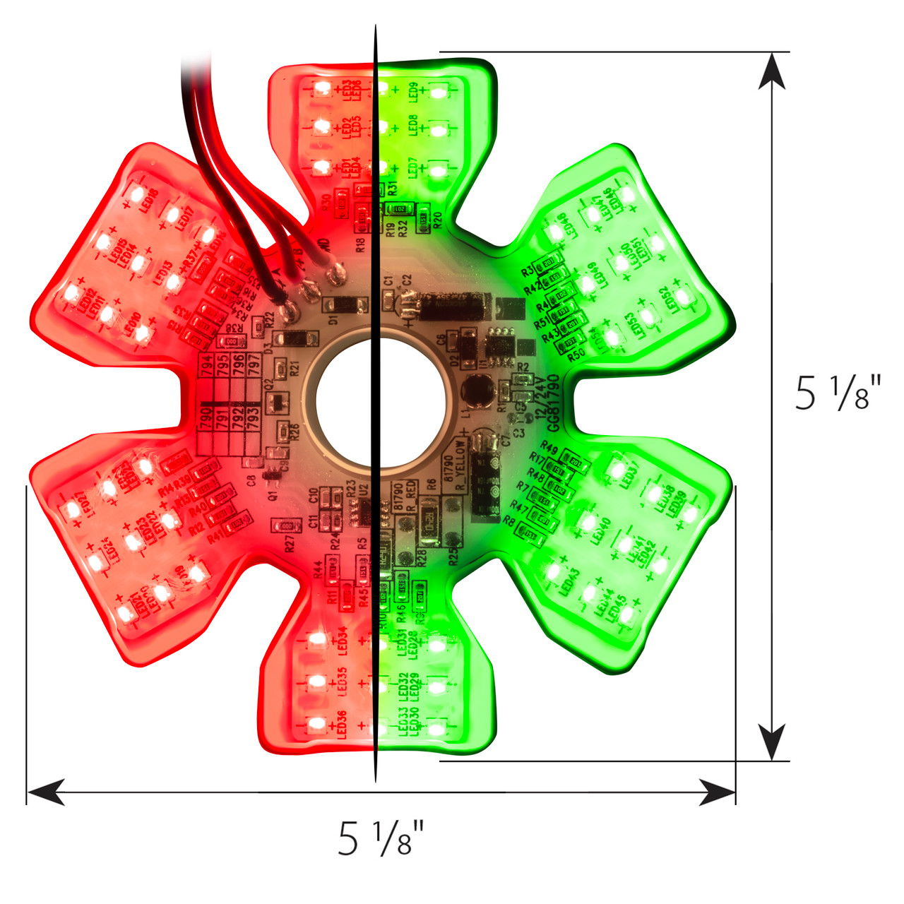 Ultra Thin Hex Air Cleaner Dual Color LED Light
