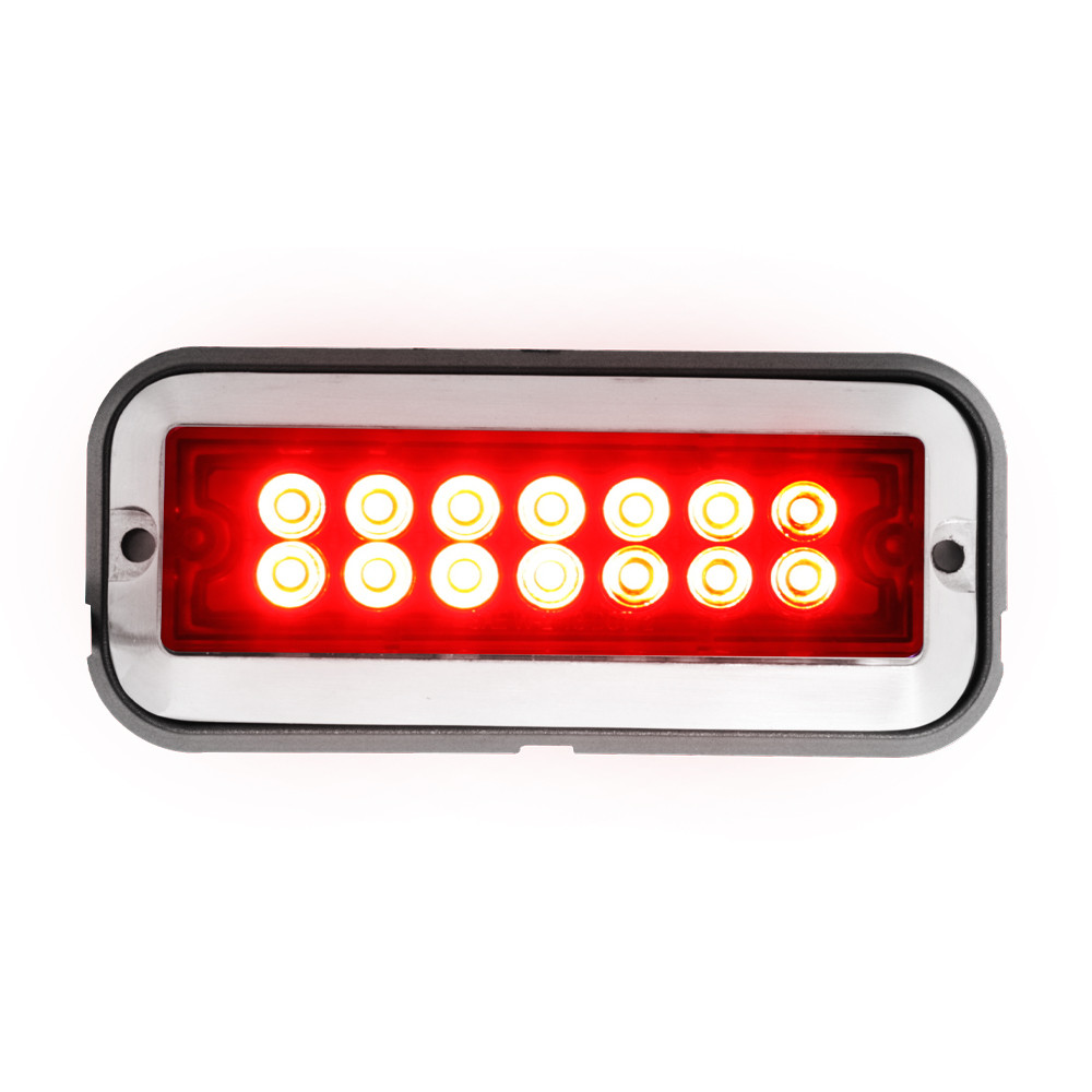 Medium Rectangular 14 LED Strobe Light w/ Aluminum Base