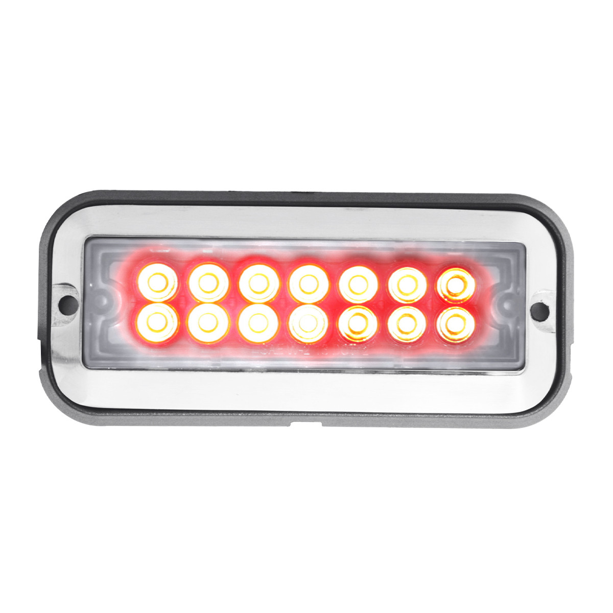 Medium Rectangular 14 LED Strobe Light w/ Aluminum Base