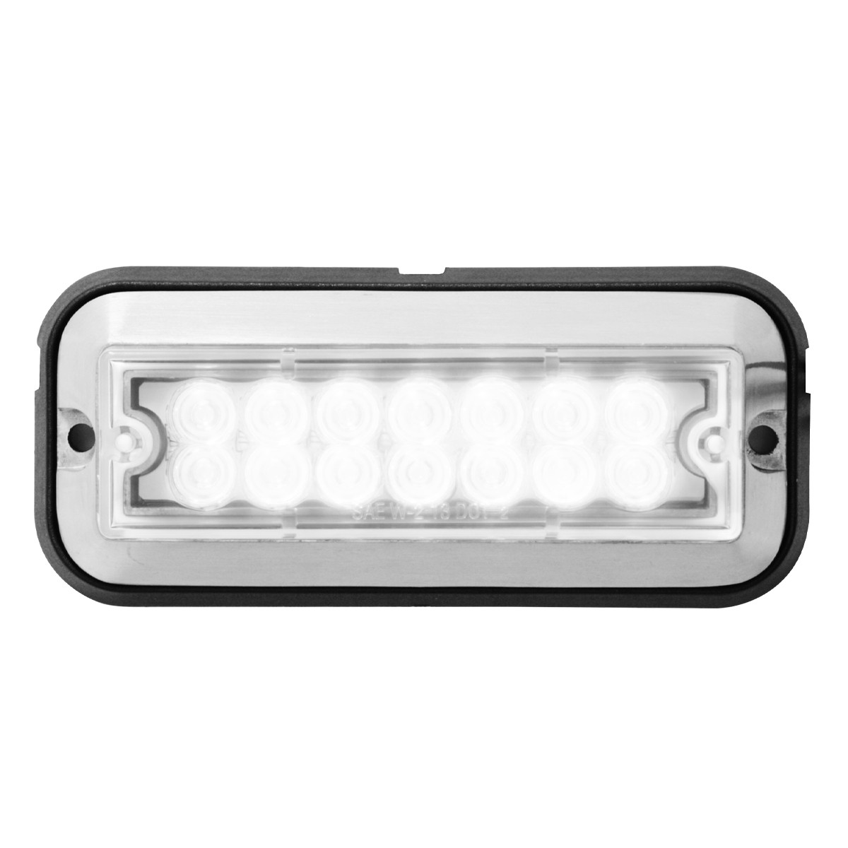 Medium Rectangular 14 LED Strobe Light w/ Aluminum Base