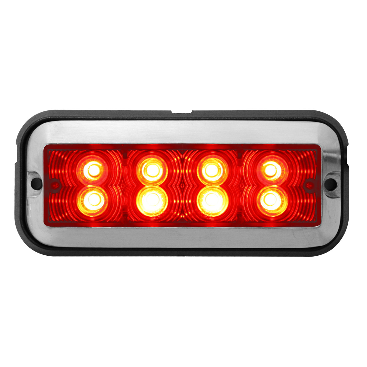 Medium Rectangular 8 LED Strobe Light w/ Aluminum Base - Thumbnail 2