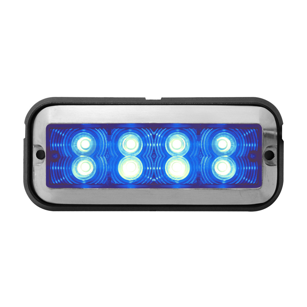 Medium Rectangular 8 LED Strobe Light w/ Aluminum Base - Thumbnail 2