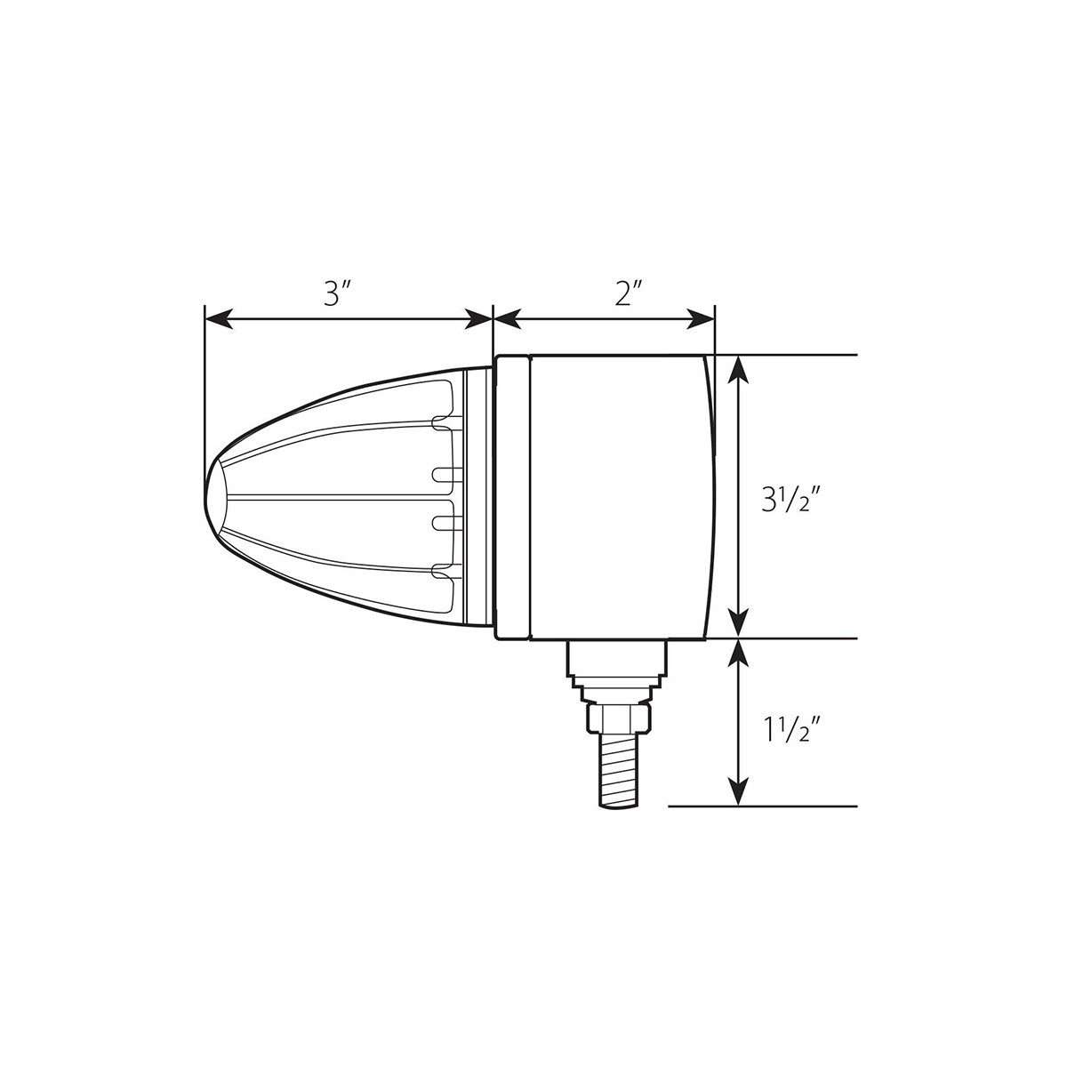 Single Face Watermelon Bullet LED Light