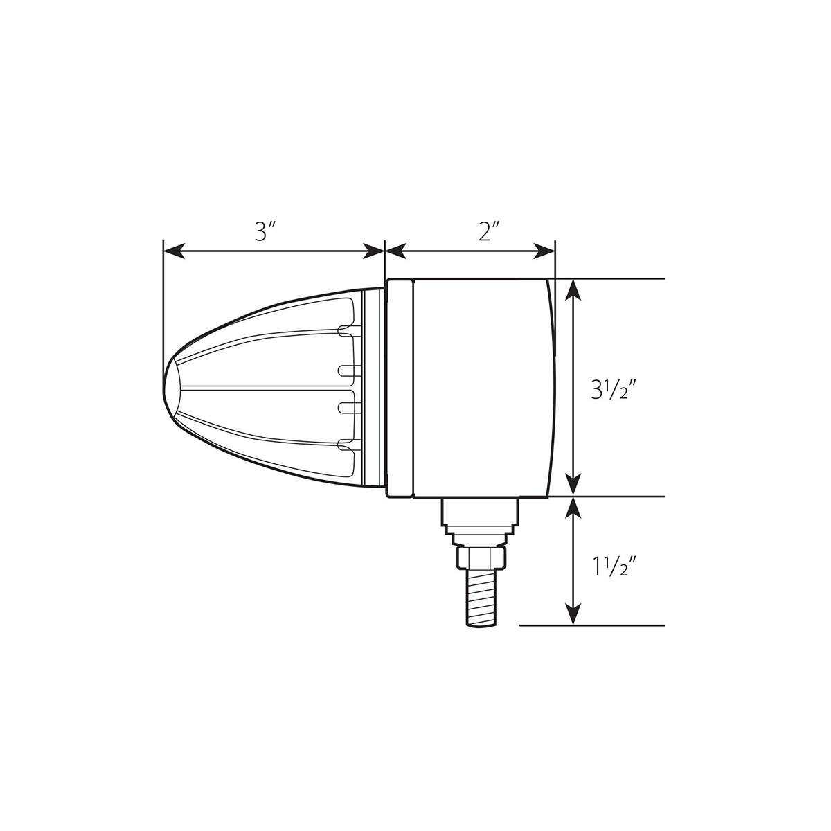 Single Face Watermelon Bullet LED Light