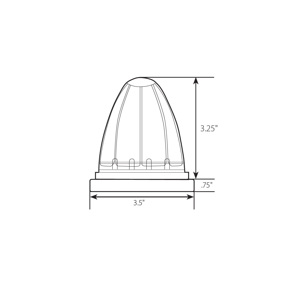 Watermelon Surface Mount LED Light