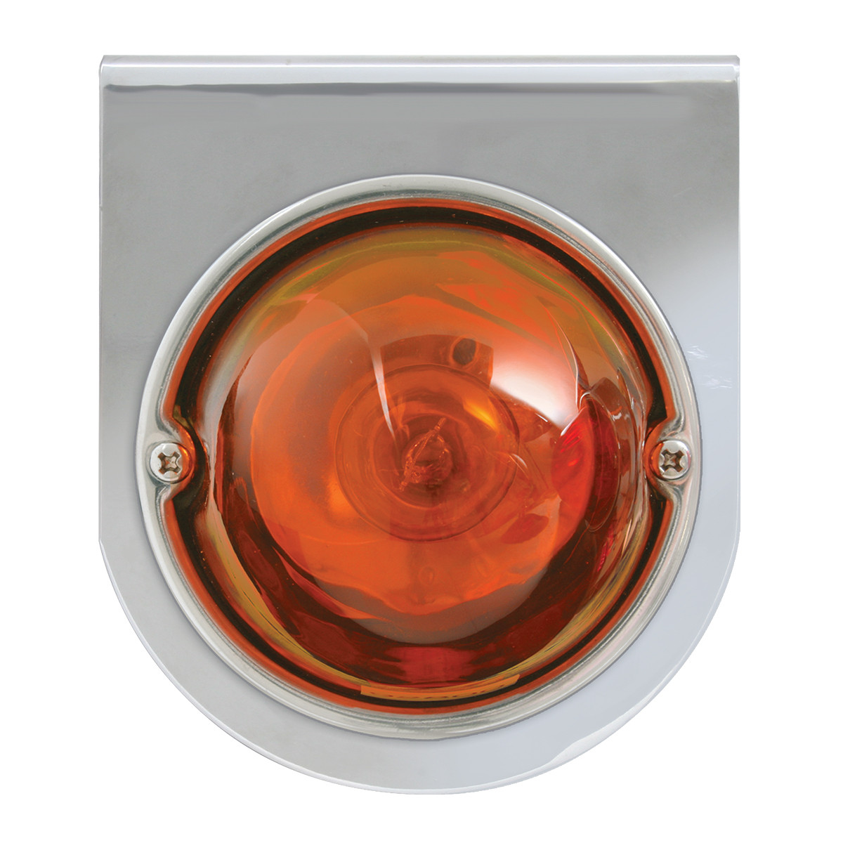 Stainless Steel L Bracket w/ Single 3-1/2" Round Light, Dual Functions