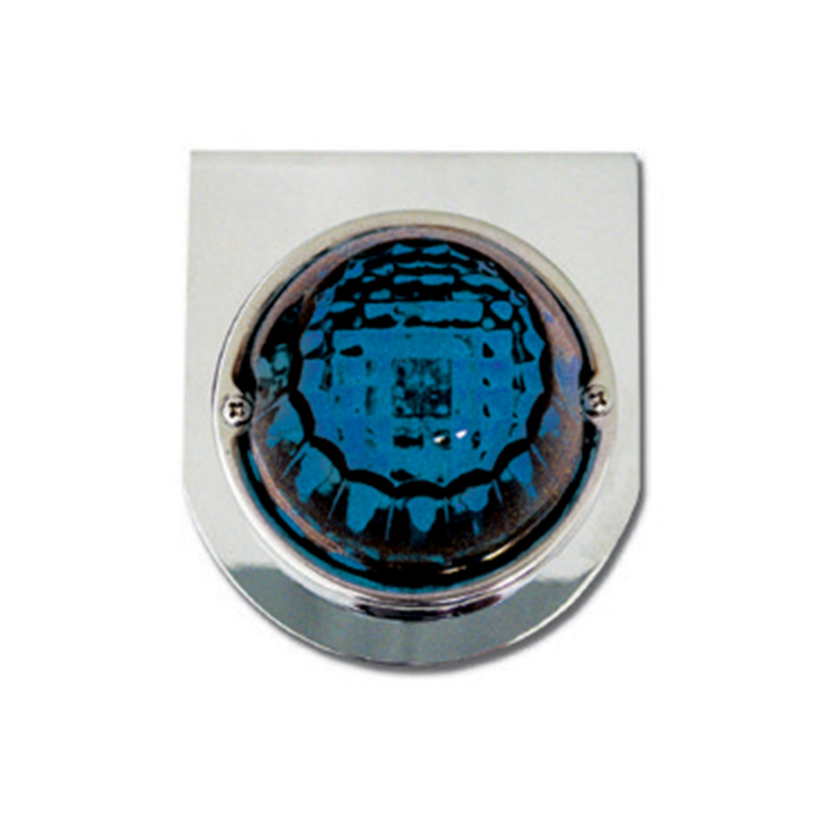 Chrome Steel L Bracket w/ Single 3-1/2" Round Light, Dual Functions