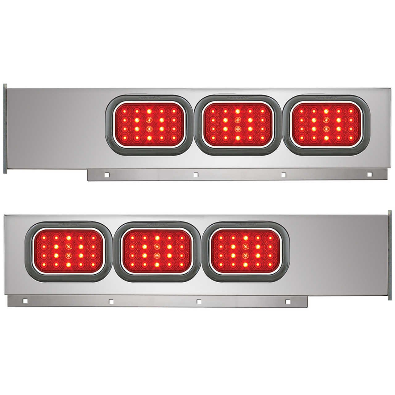 2-Pc Chrome Plated Steel Light Bar