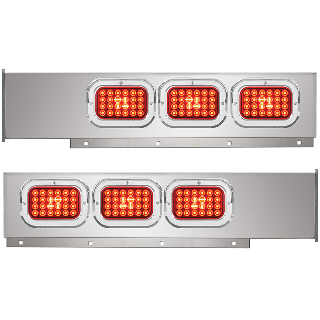 2-Pc Chrome Plated Steel Light Bar